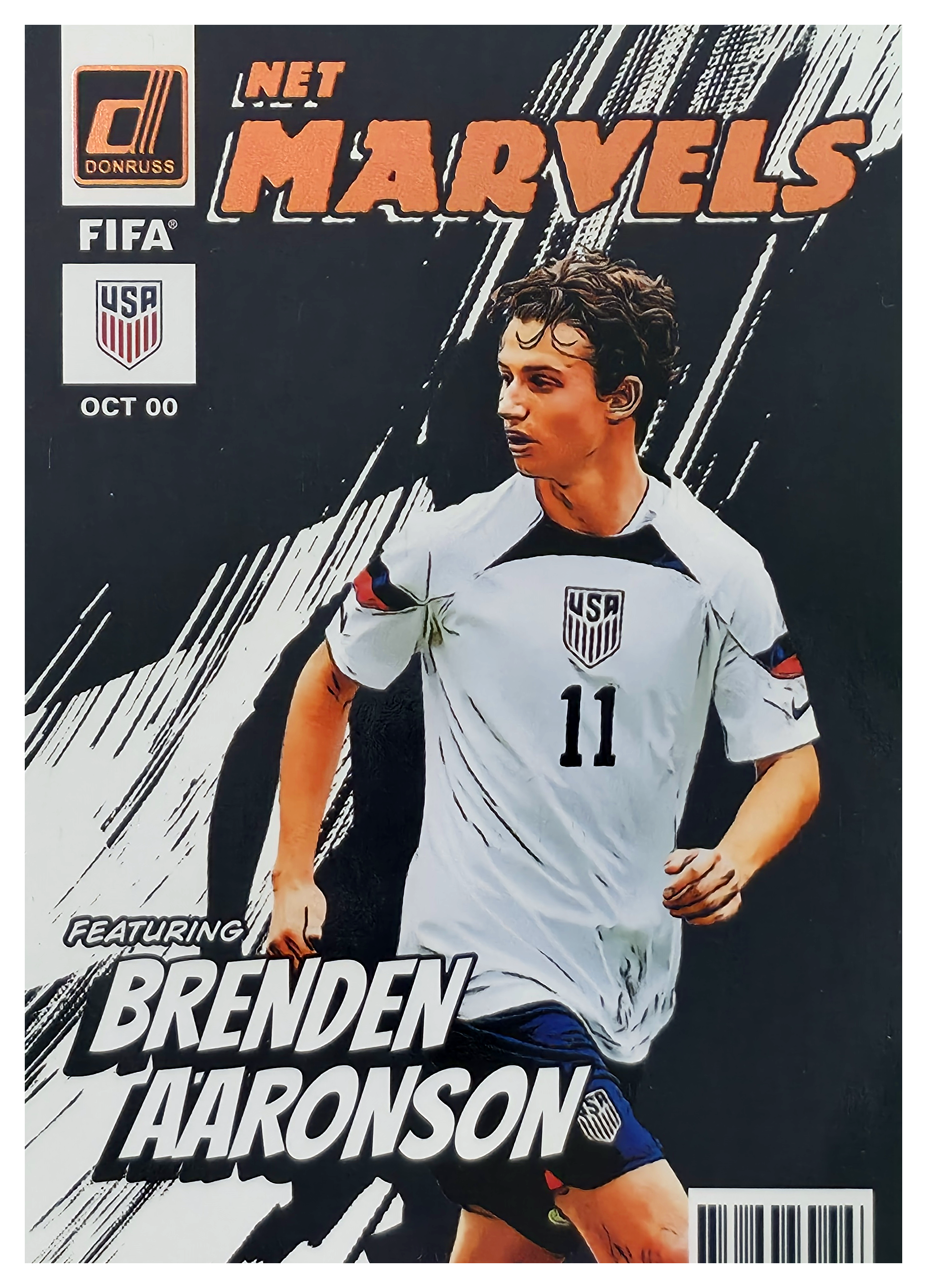 Brenden Aaronson - Panini Donruss Net Marvels 2022-23, Nr. 25 – Insert (Art.-Nr. SG106455)