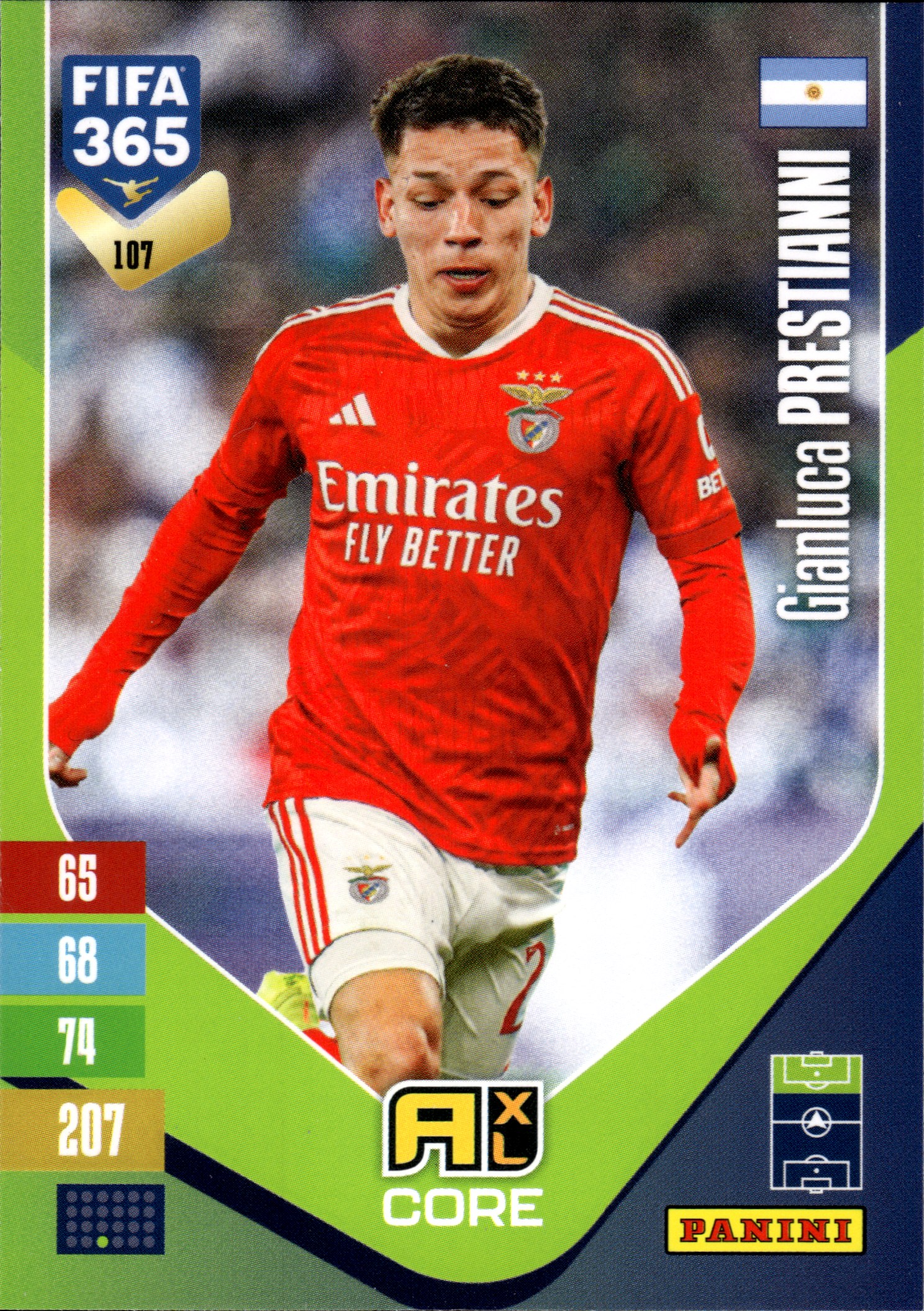 Gianluca Prestianni - Panini Adrenalyn XL FIFA 365 Base Set 2026-27, Nr. 107