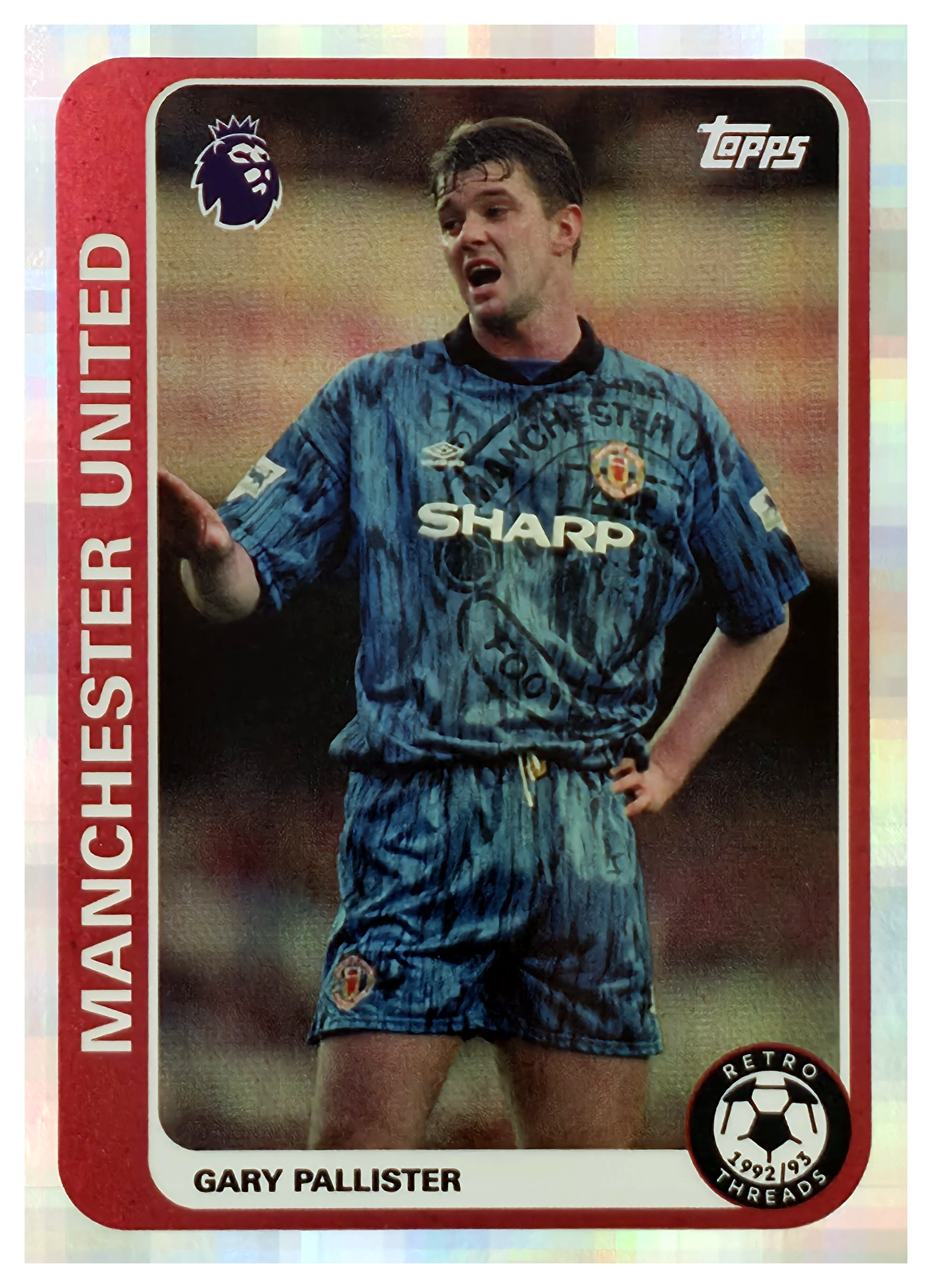 Gary Pallister - Topps Flagship Premier League Retro Threads 2026-27, Nr. RT 20 – Insert (Art.-Nr. SG109436)