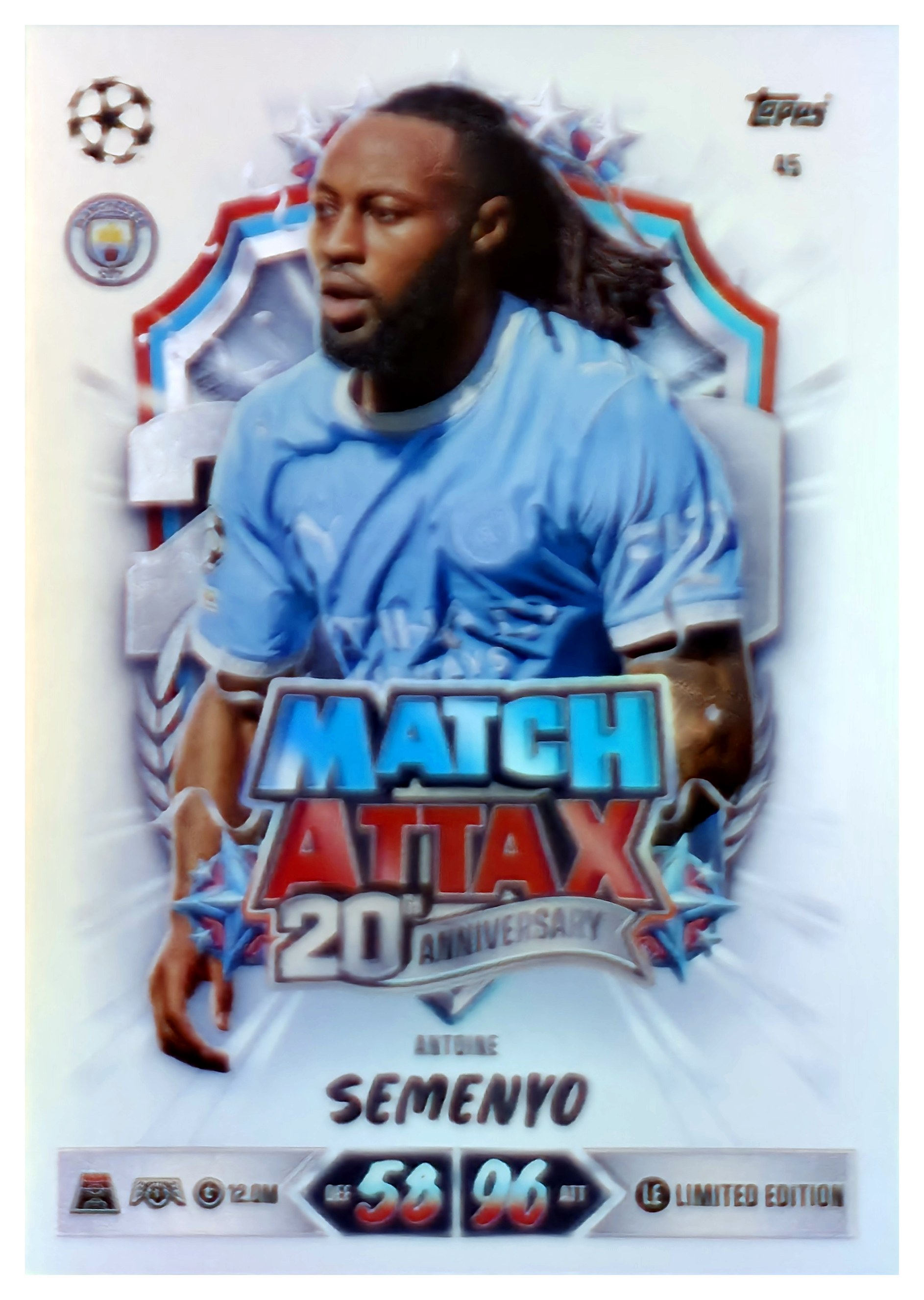 Antoine Semenyo - Topps Match Attax UEFA Club Competitions 20th Anniversary 2026-27, Nr. 45 (Art.-Nr. SG107679)