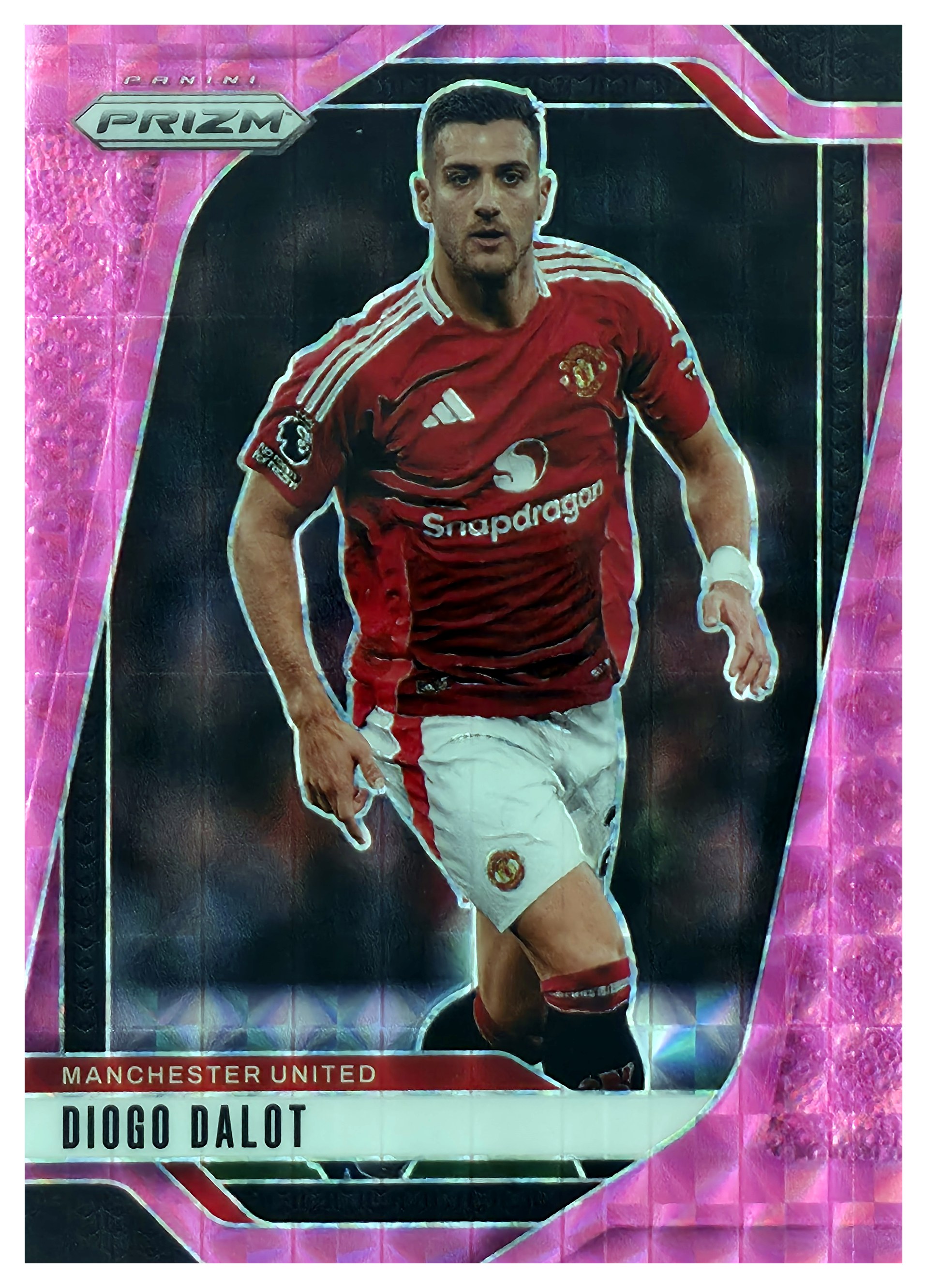 Diogo Dalot - Panini Prizm Premier League Base Set 2024-25, Nr. 134 – Pink Mosaic (Art.-Nr. SG108176)
