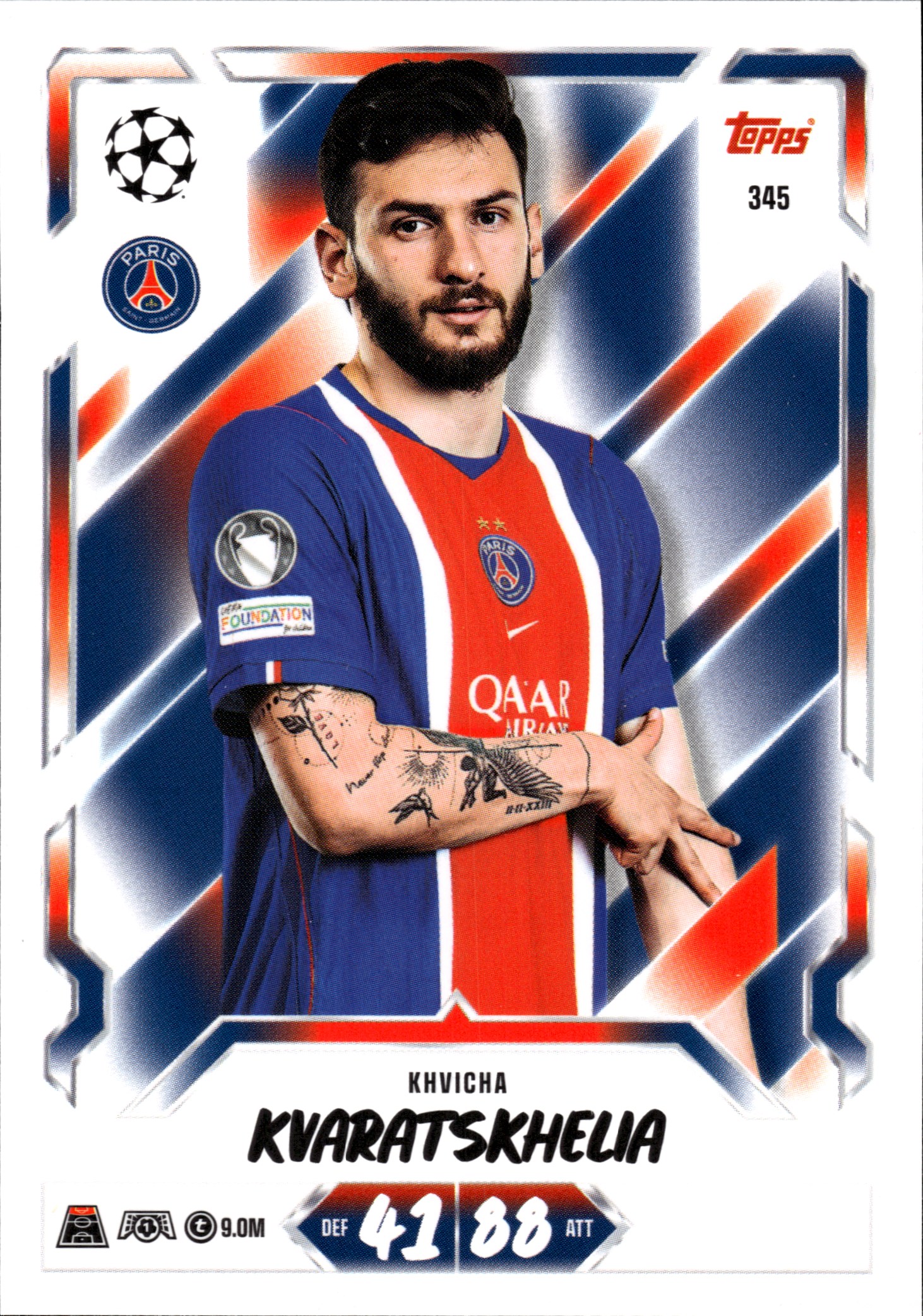 Khvicha Kvaratskhelia - Topps Match Attax UEFA Club Competitions Base Set 2026-27, Nr. 345 (Art.-Nr. SG107112)