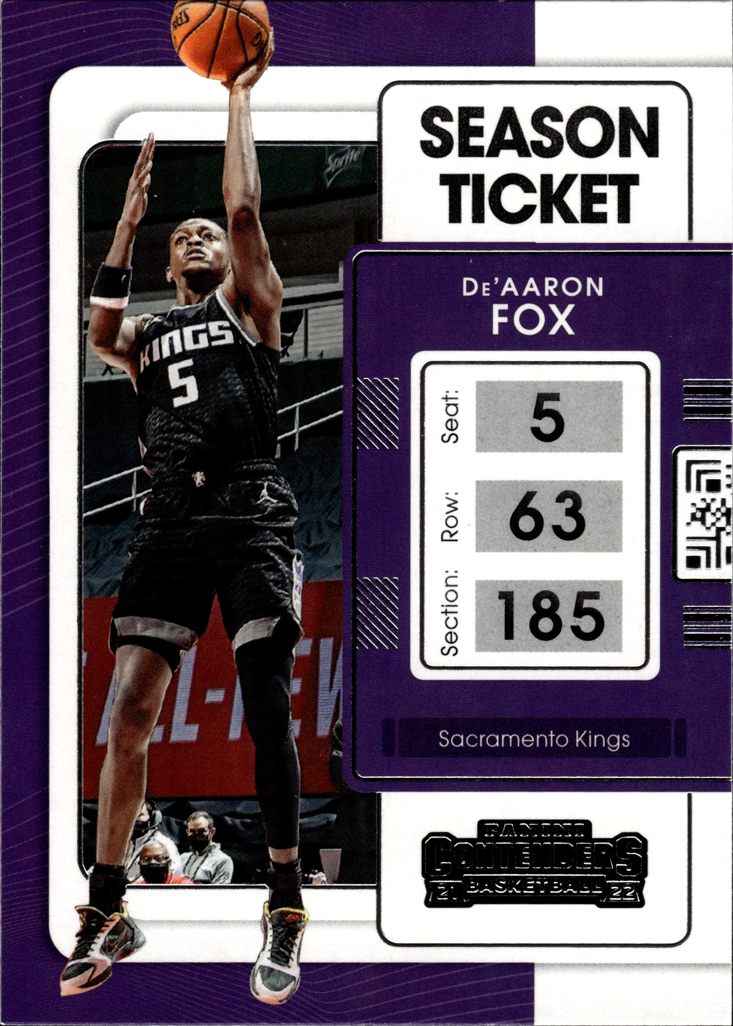 De'Aaron Fox - Panini Contenders Season Ticket 2021-22, Nr. 59