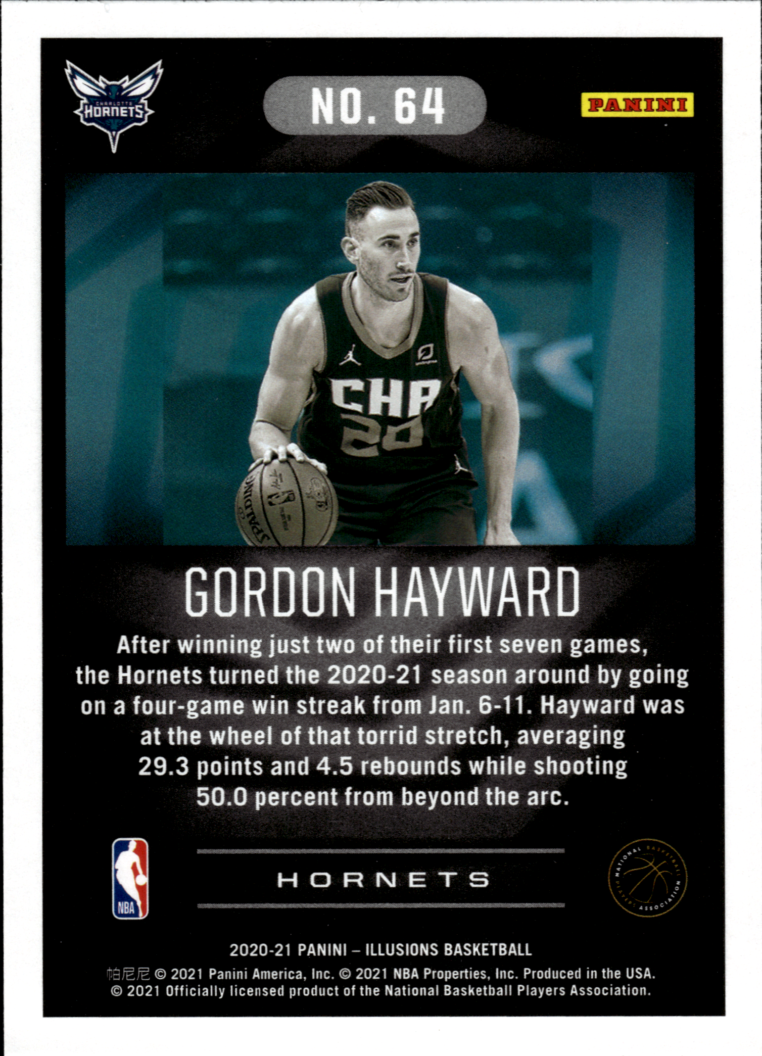 Gordon Hayward - Panini Illusions Base Set 2020-21, Nr. 64