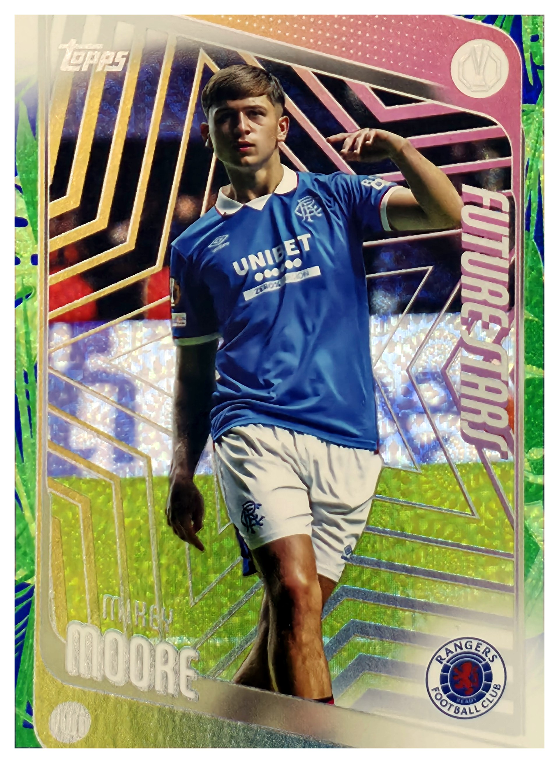 Mikey Moore - Topps UEFA Club Competitions Future Stars 2025-26, Nr. 56 – Diamante, Insert (Art.-Nr. SG110750)