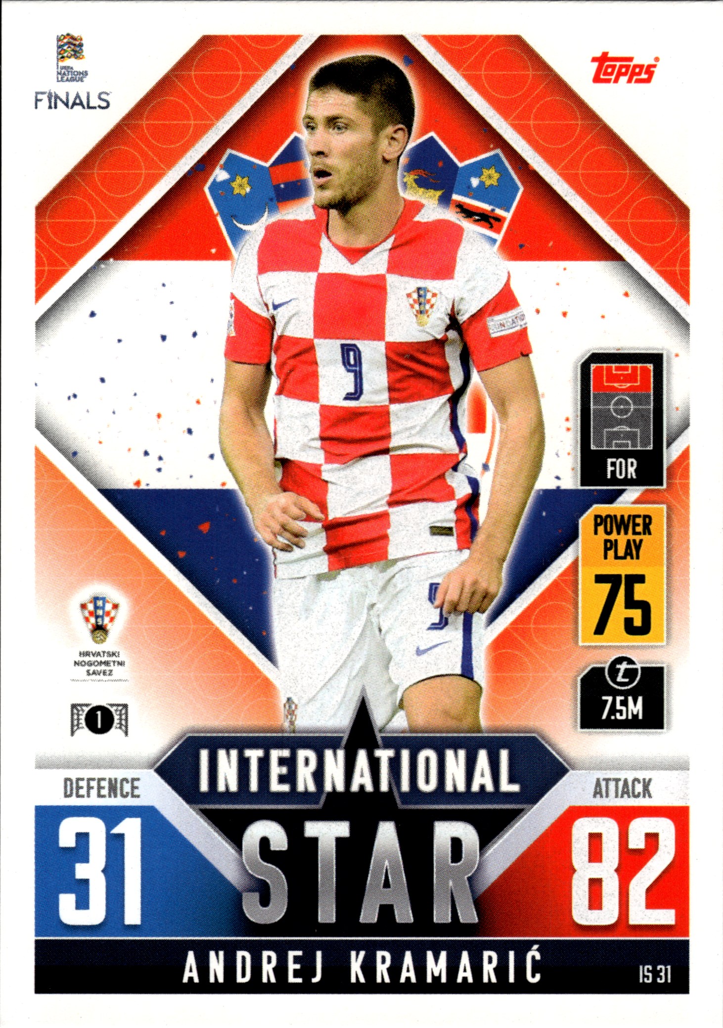 Andrej Kramarić - Topps Match Attax 101 Road to UEFA Nations League Finals International Star 2022-23, Nr. IS 31 (Art.-Nr. SG108006)