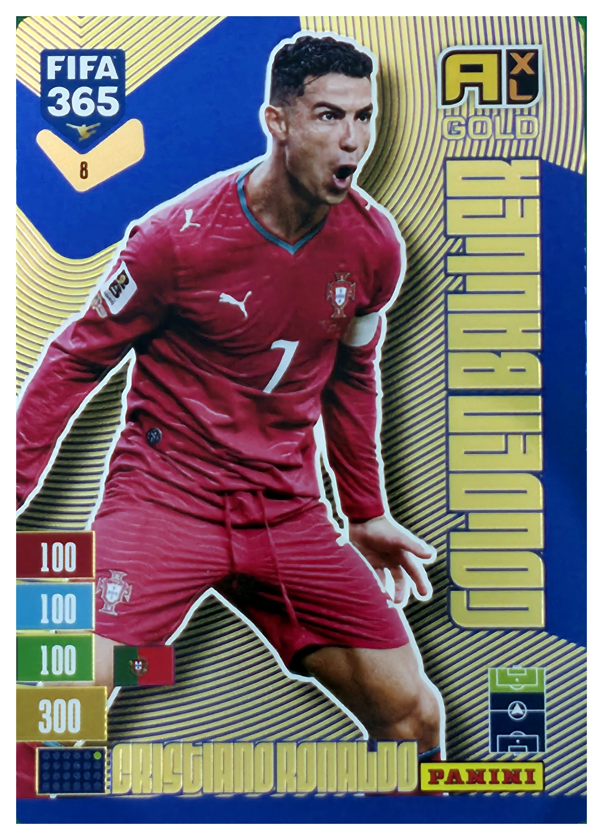 Cristiano Ronaldo - Panini Adrenalyn XL FIFA 365 Golden Baller 2026-27, Nr. 8 – Insert (Art.-Nr. SG110402)