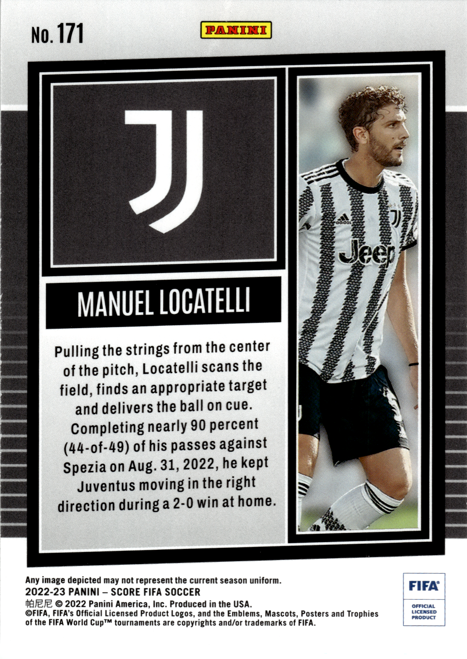 Manuel Locatelli - Panini Score FIFA Soccer 2022-23, Nr. 171