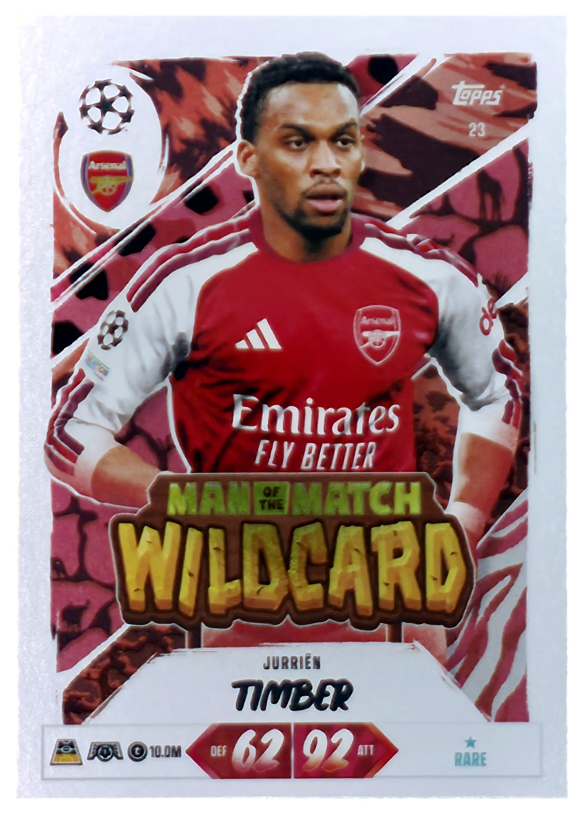 Jurriën Timber - Topps Match Attax UEFA Club Competitions Man of the Match Wildcard 2026-27, Nr. 23 (Art.-Nr. SG107500)