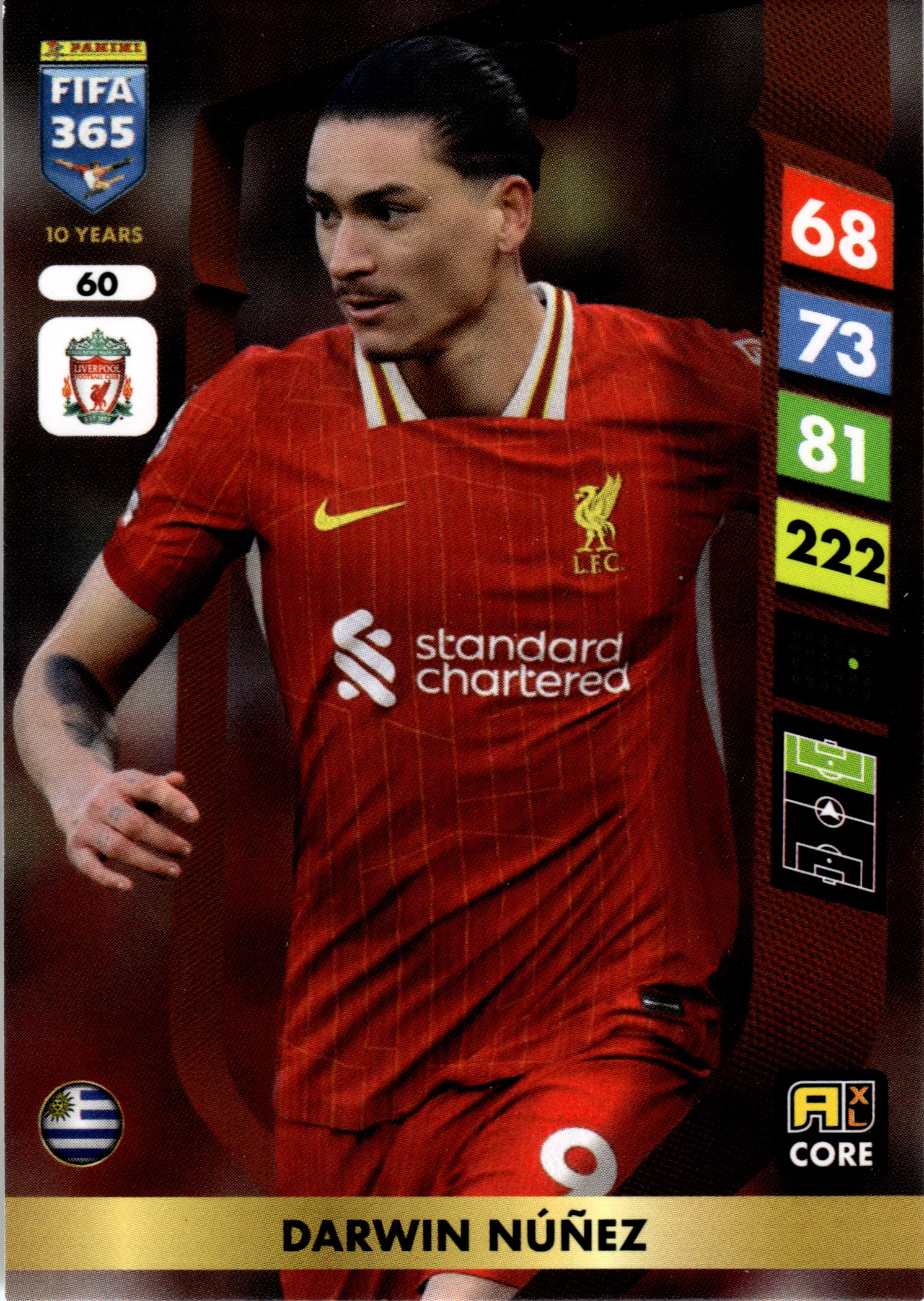 Darwin Núñez - Panini Adrenalyn XL FIFA 365 Base Set 2025, Nr. 60 (Art.-Nr. SG107766)