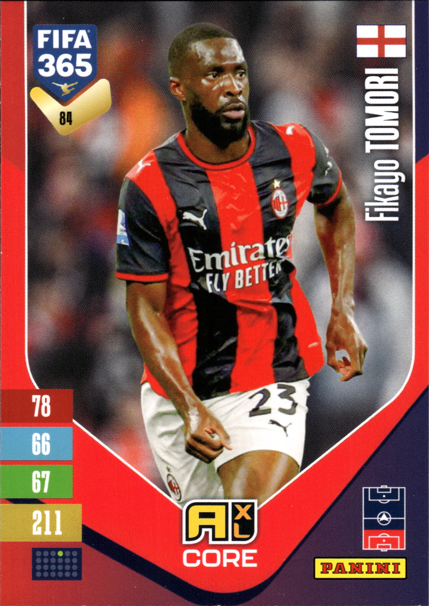 Fikayo Tomori - Panini Adrenalyn XL FIFA 365 Base Set 2026-27, Nr. 84 (Art.-Nr. SG110101)