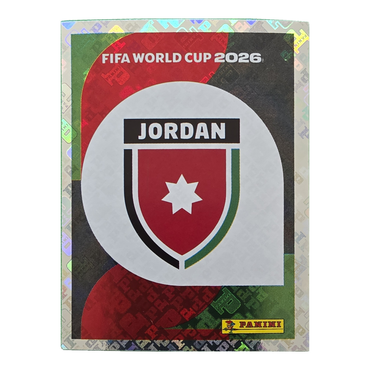 Emblem - Jordanien, FIFA WM 2026, Nr. JOR1 – Glitzer-Optik