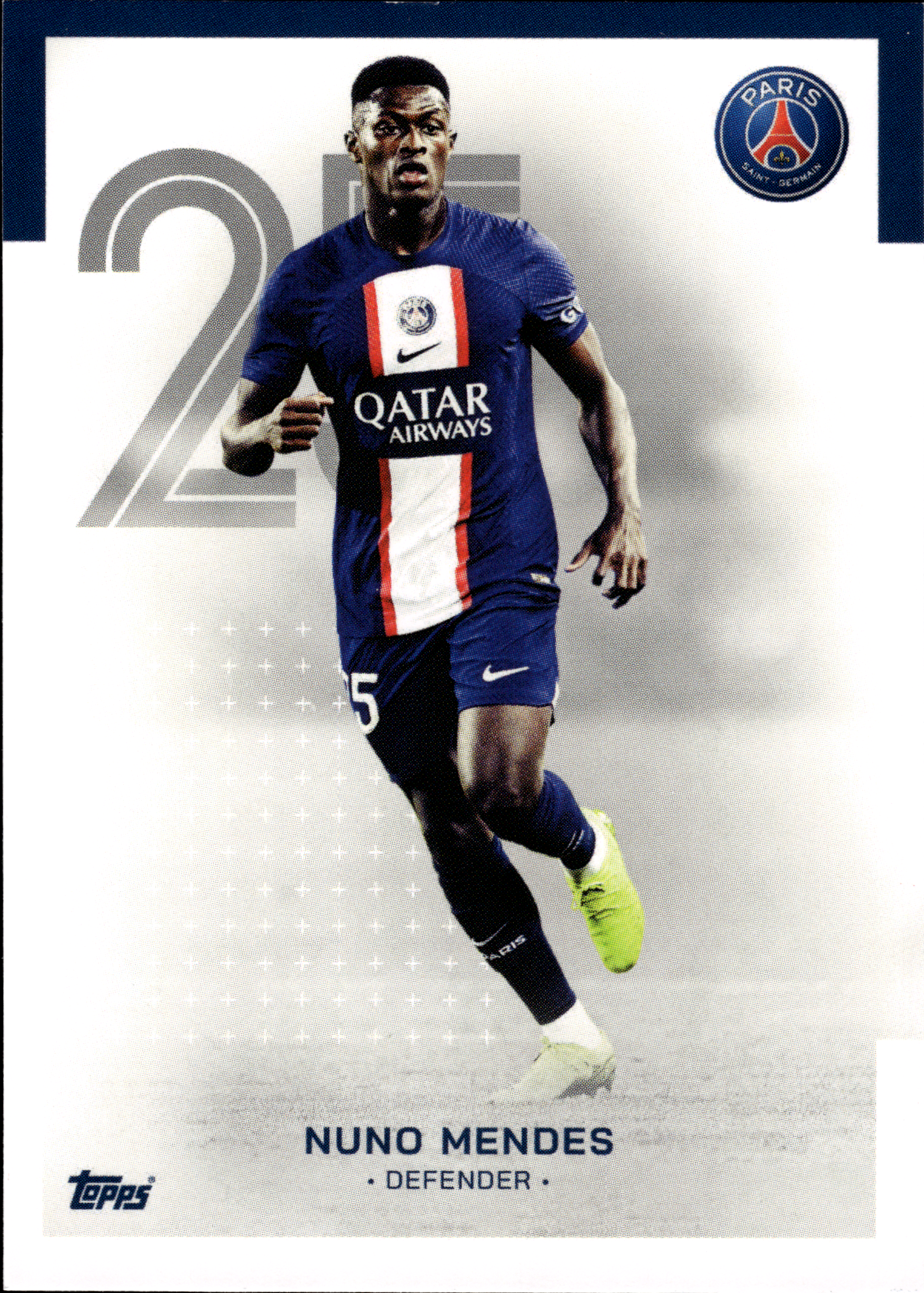 Nuno Mendes - Topps Paris Saint-Germain Official Team Set 2023-24, Nr. 4 (Art.-Nr. SG103006)