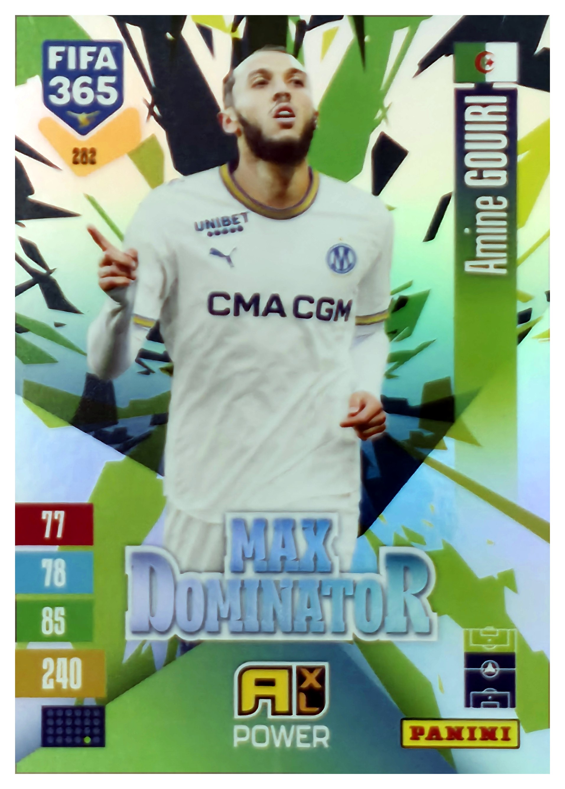 Amine Gouiri - Panini Adrenalyn XL FIFA 365 Max Dominator 2026-27, Nr. 282 – Insert (Art.-Nr. SG110620)