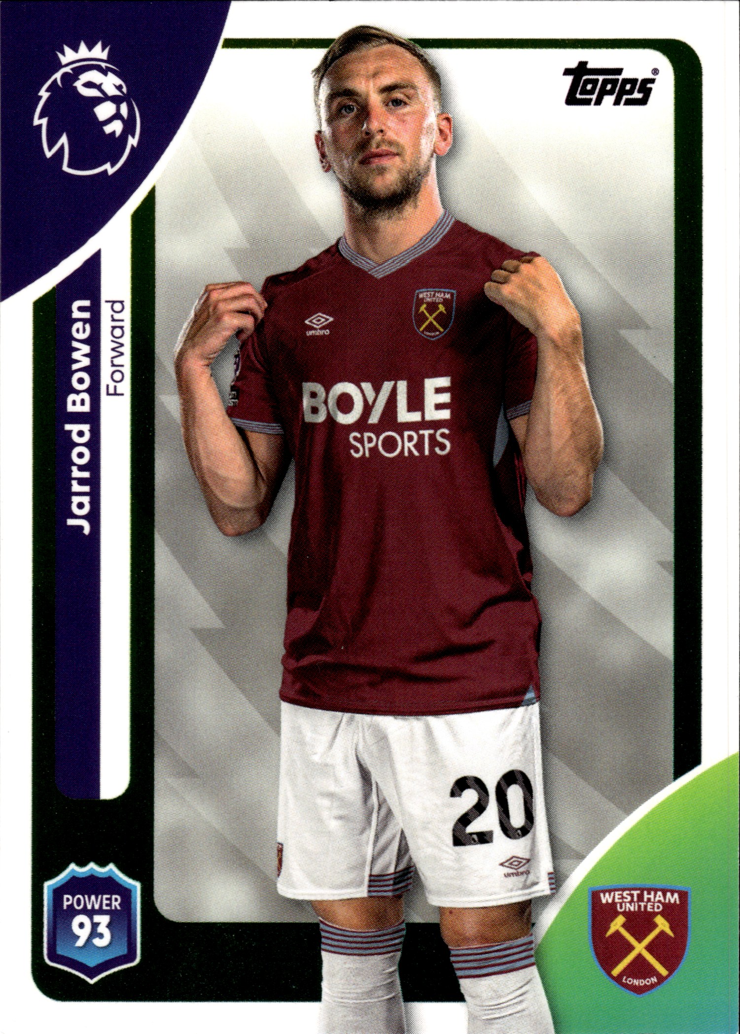 Jarrod Bowen - Topps Match Attax Premier League Base Set 2025-26, Nr. 284 (Art.-Nr. SG109900)