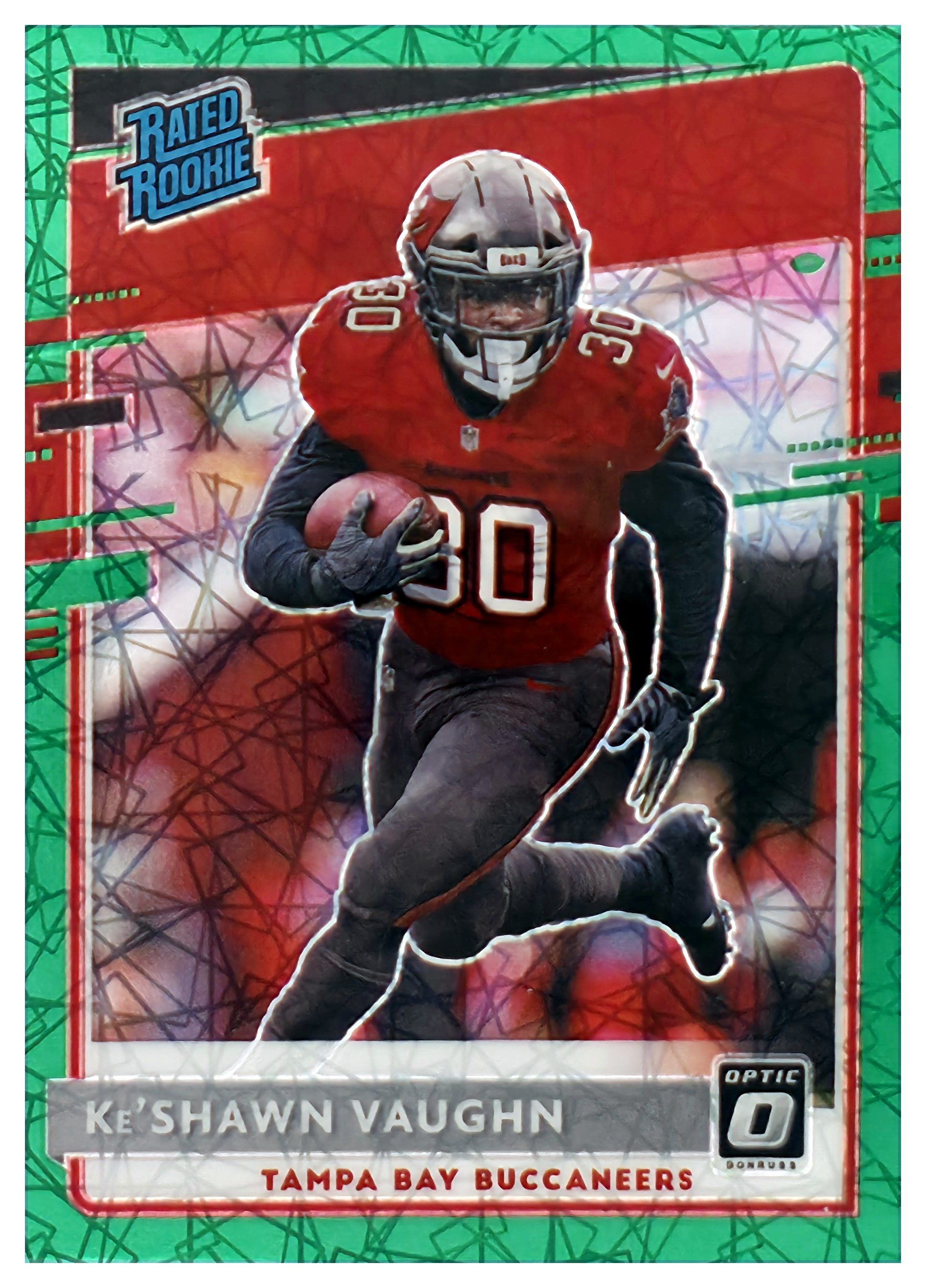 Ke'Shawn Vaughn - Panini Donruss Optic Rated Rookie 2020, Nr. 186 – Rookie Card, Green Velocity (Art.-Nr. SG108672)