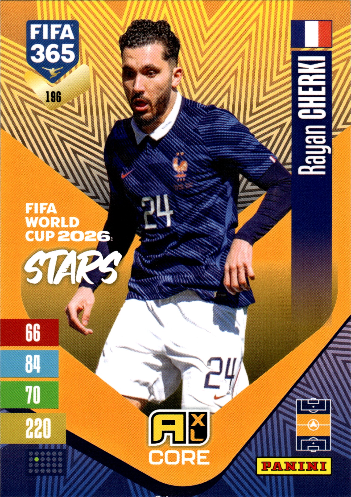 Rayan Cherki - Panini Adrenalyn XL FIFA 365 FIFA World Cup 2026 Stars 2026-27, Nr. 196 (Art.-Nr. SG110286)