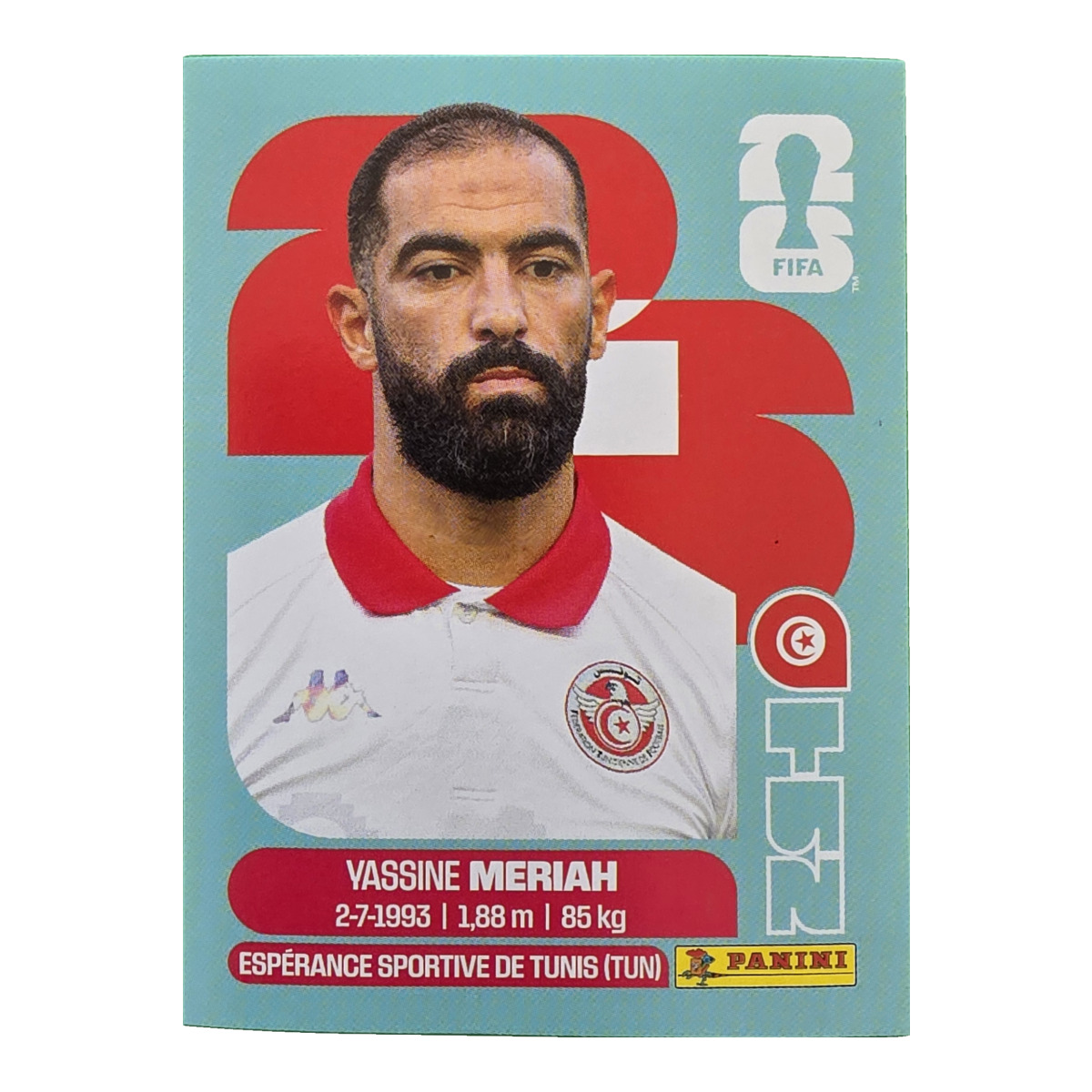 Yassine Meriah - Tunesien, FIFA WM 2026, Nr. TUN6