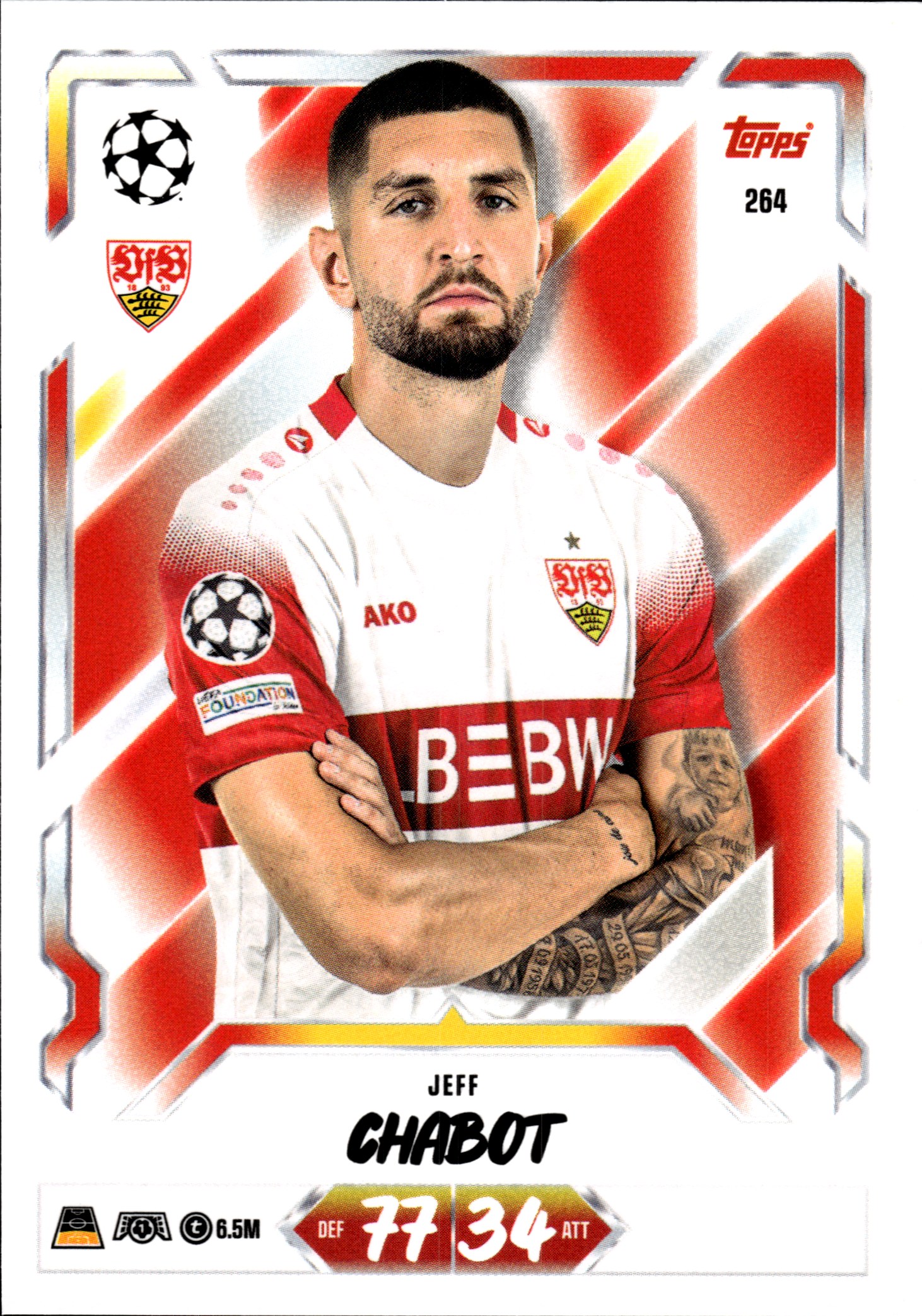 Jeff Chabot - Topps Match Attax UEFA Club Competitions Base Set 2026-27, Nr. 264 (Art.-Nr. SG107282)