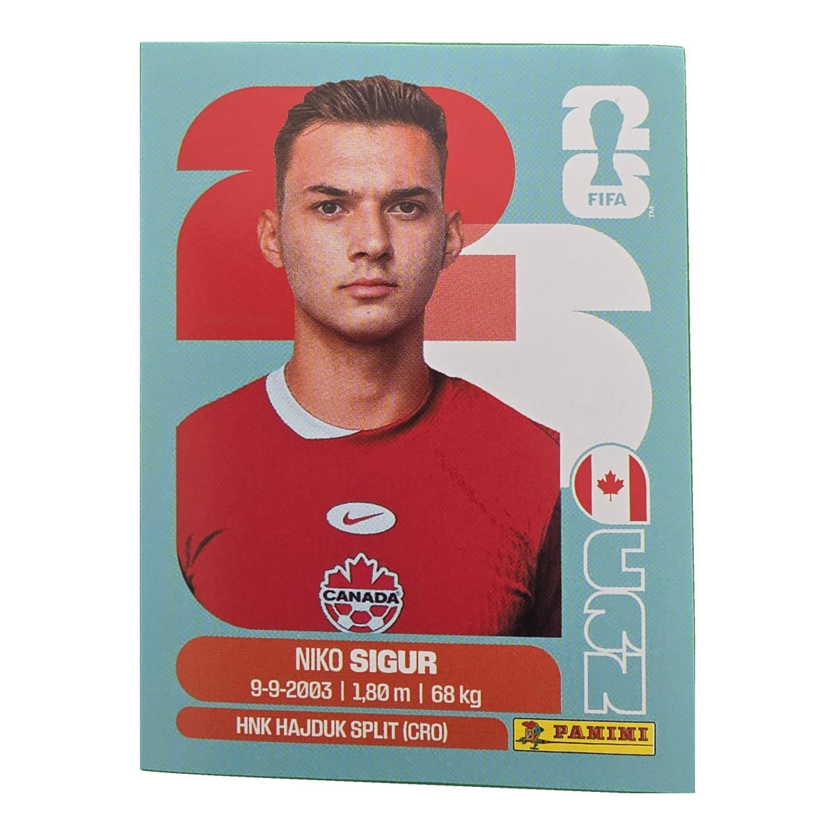 Niko Sigur - Kanada, FIFA WM 2026, Nr. CAN16