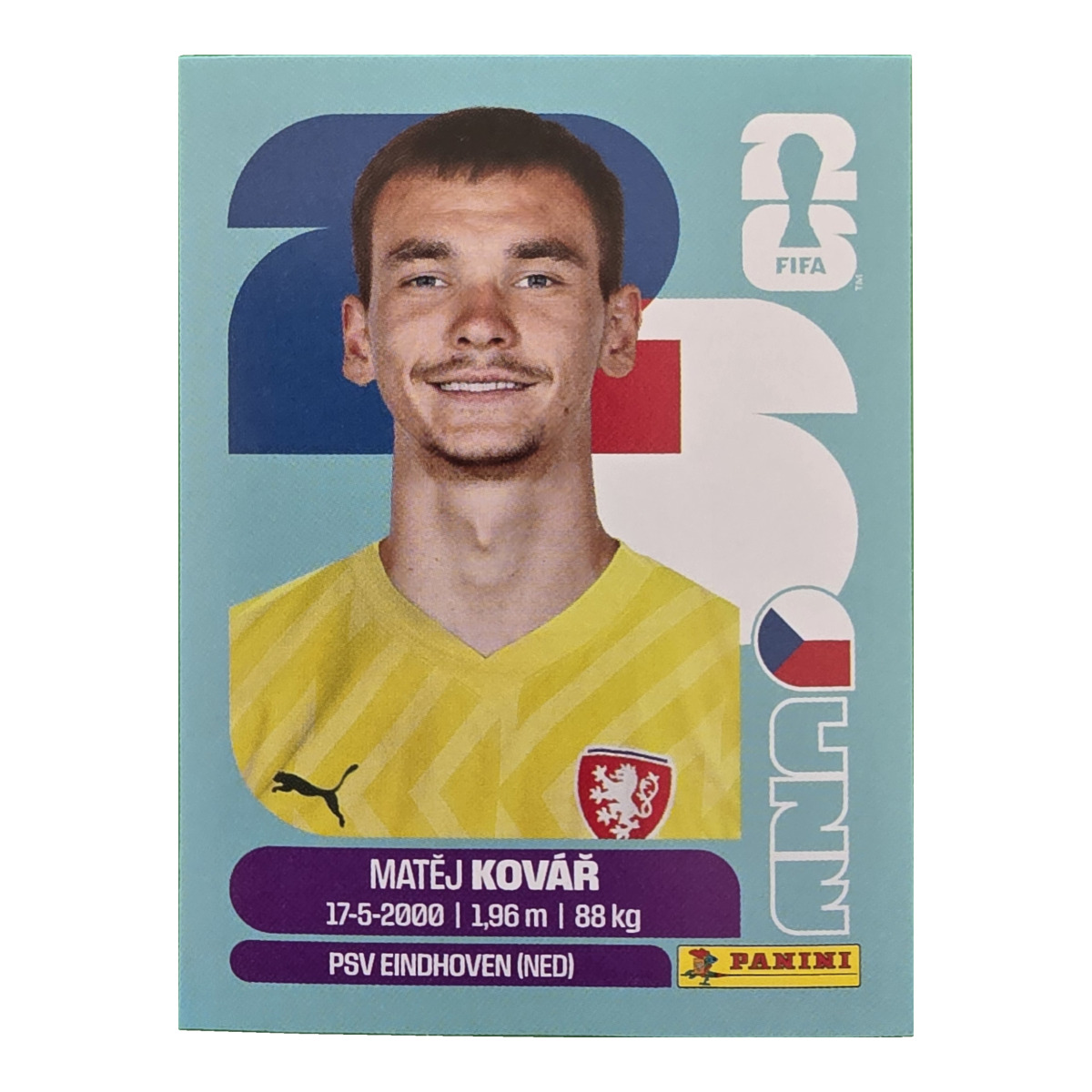 Matej Kovar - Tschechische Republik, FIFA WM 2026, Nr. CZE2