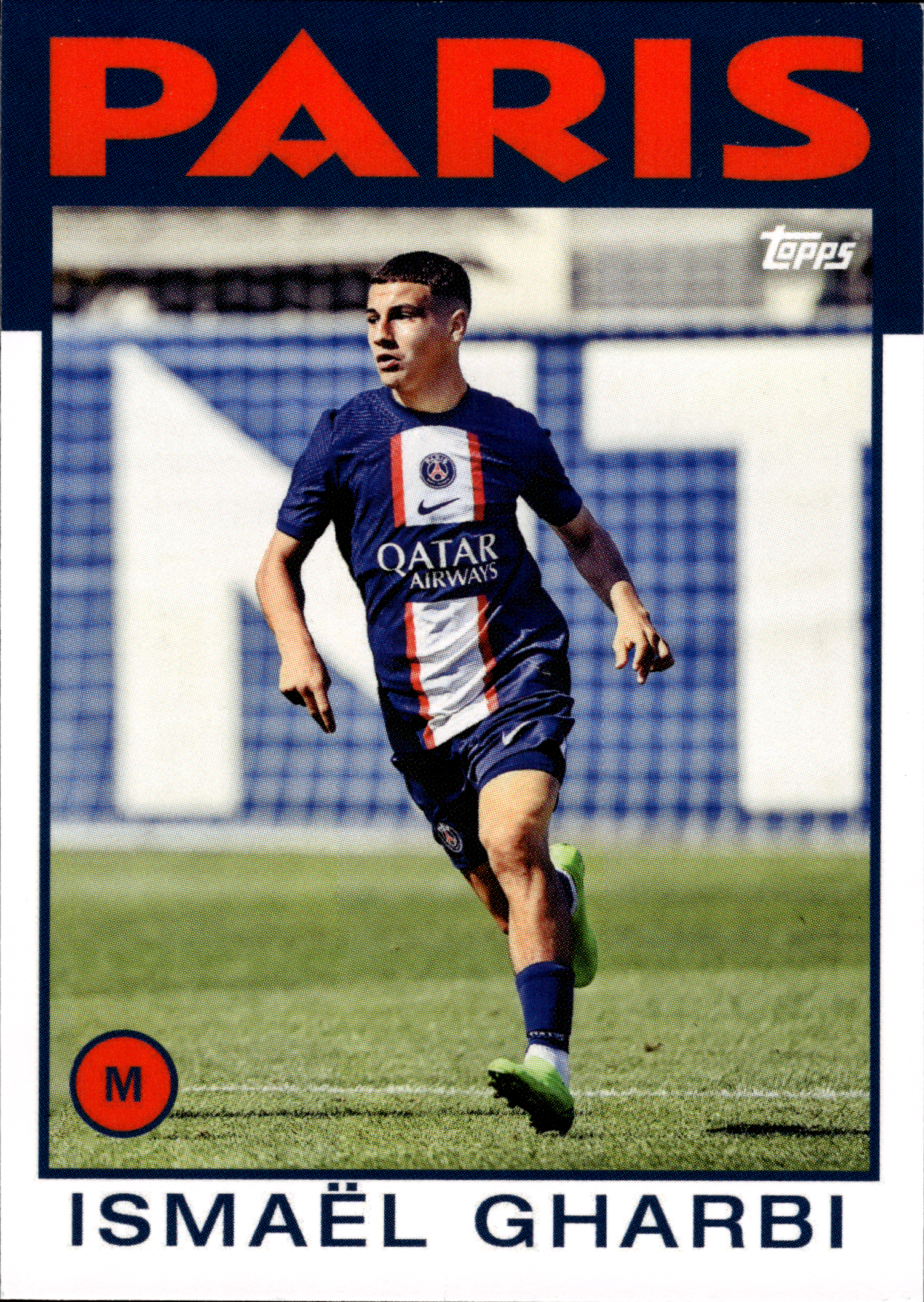 Ismaël Gharbi - Topps Paris Saint-Germain Official Team Set 2023-24, Nr. 38 (Art.-Nr. SG103014)