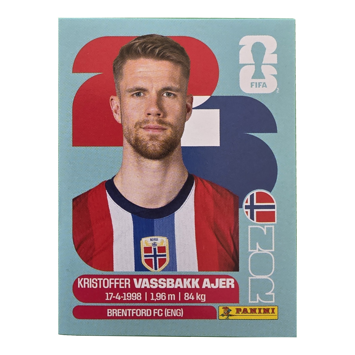 Kristoffer Vassbakk Ajer - Norwegen, FIFA WM 2026, Nr. NOR5