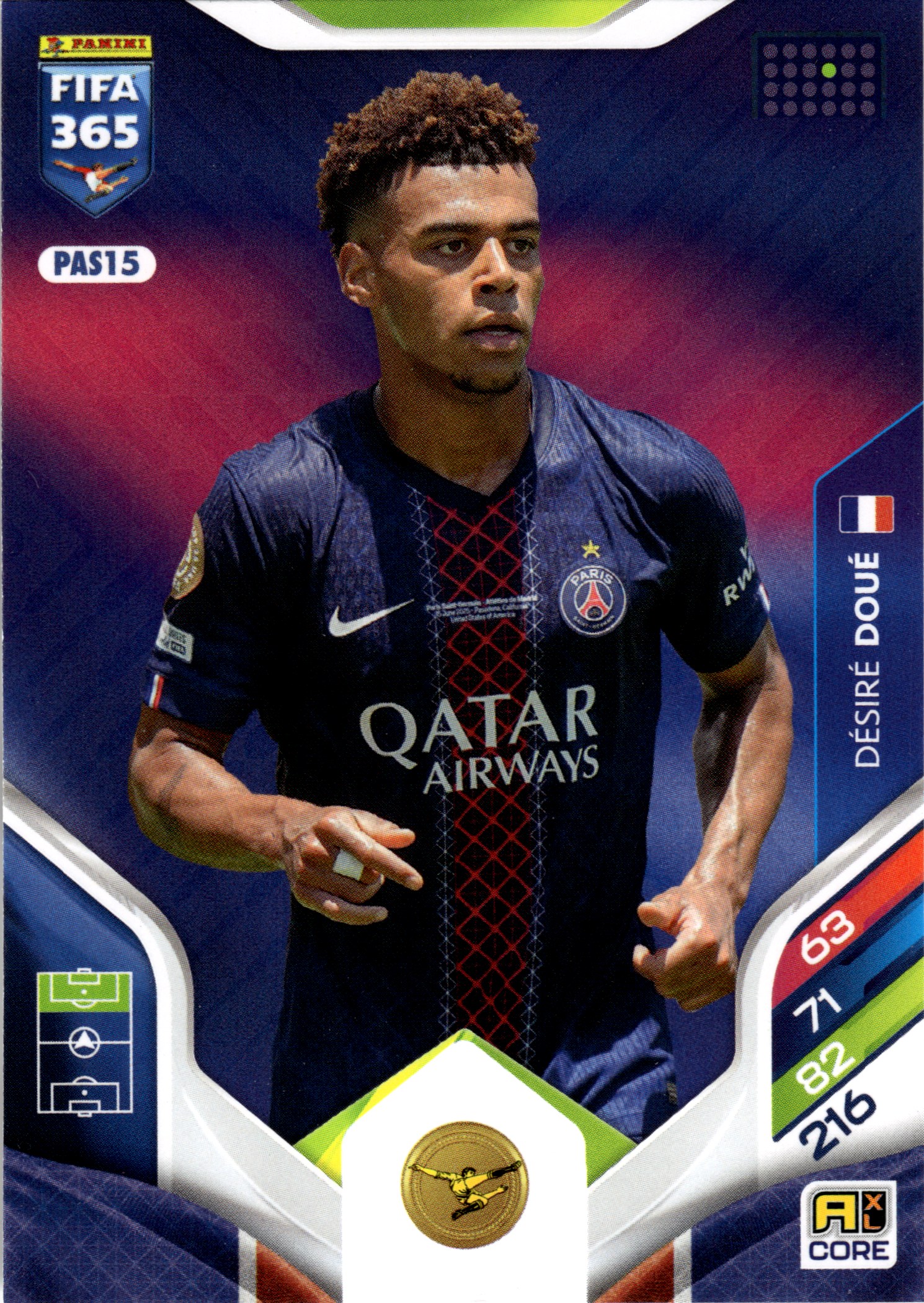 Desiré Doué - Panini Adrenalyn XL FIFA 365 Base Set 2026, Nr. PAS15 (Art.-Nr. SG107800)