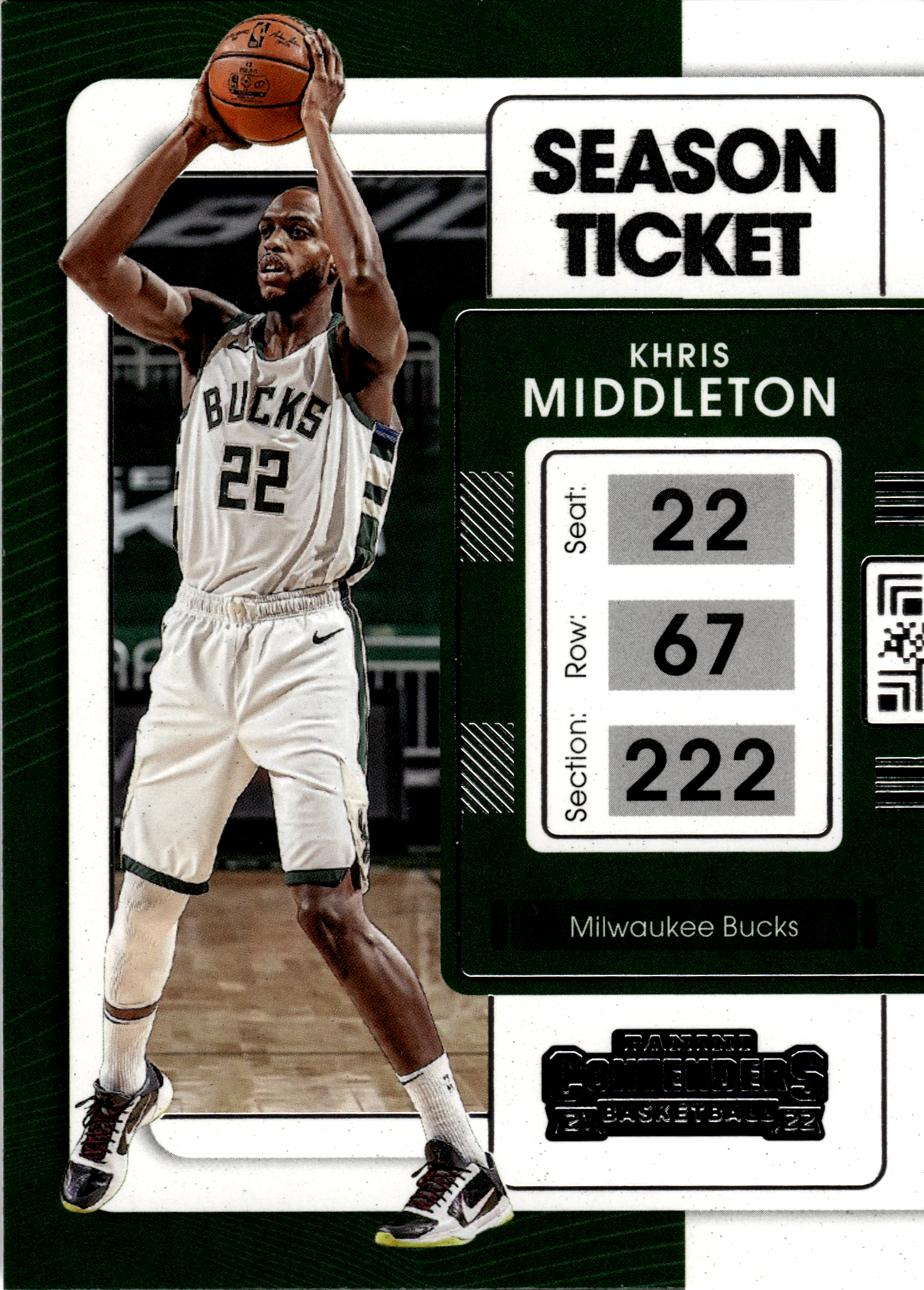 Khris Middleton - Panini Contenders Season Ticket 2021-22, Nr. 83 (Art.-Nr. SG103582)