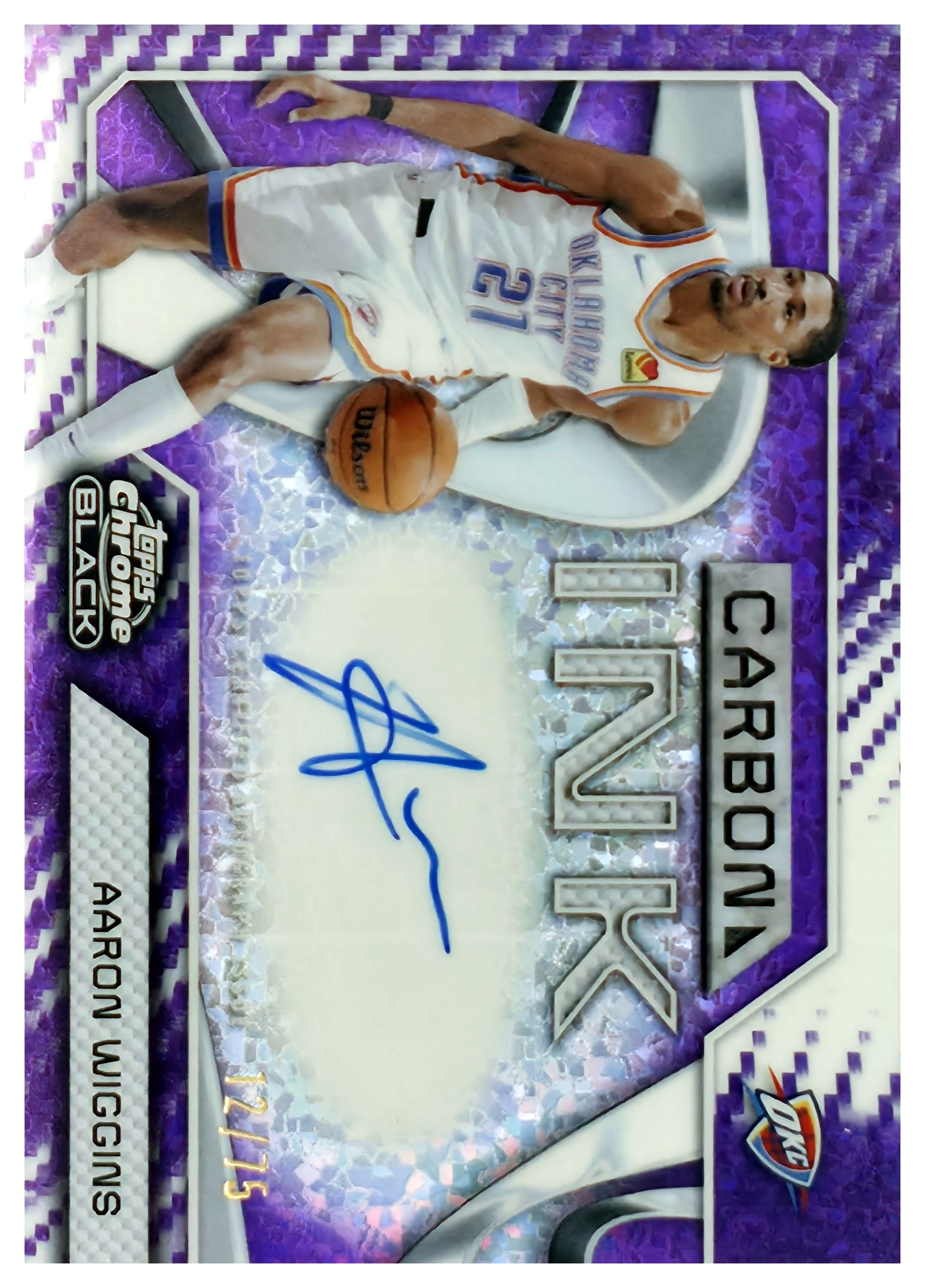 Aaron Wiggins - Topps Chrome Black Carbon Ink Autographs 2025-26, Nr. CI-AW – Autogramm, Nummeriert, Purple Refractor (Art.-Nr. SG108797)