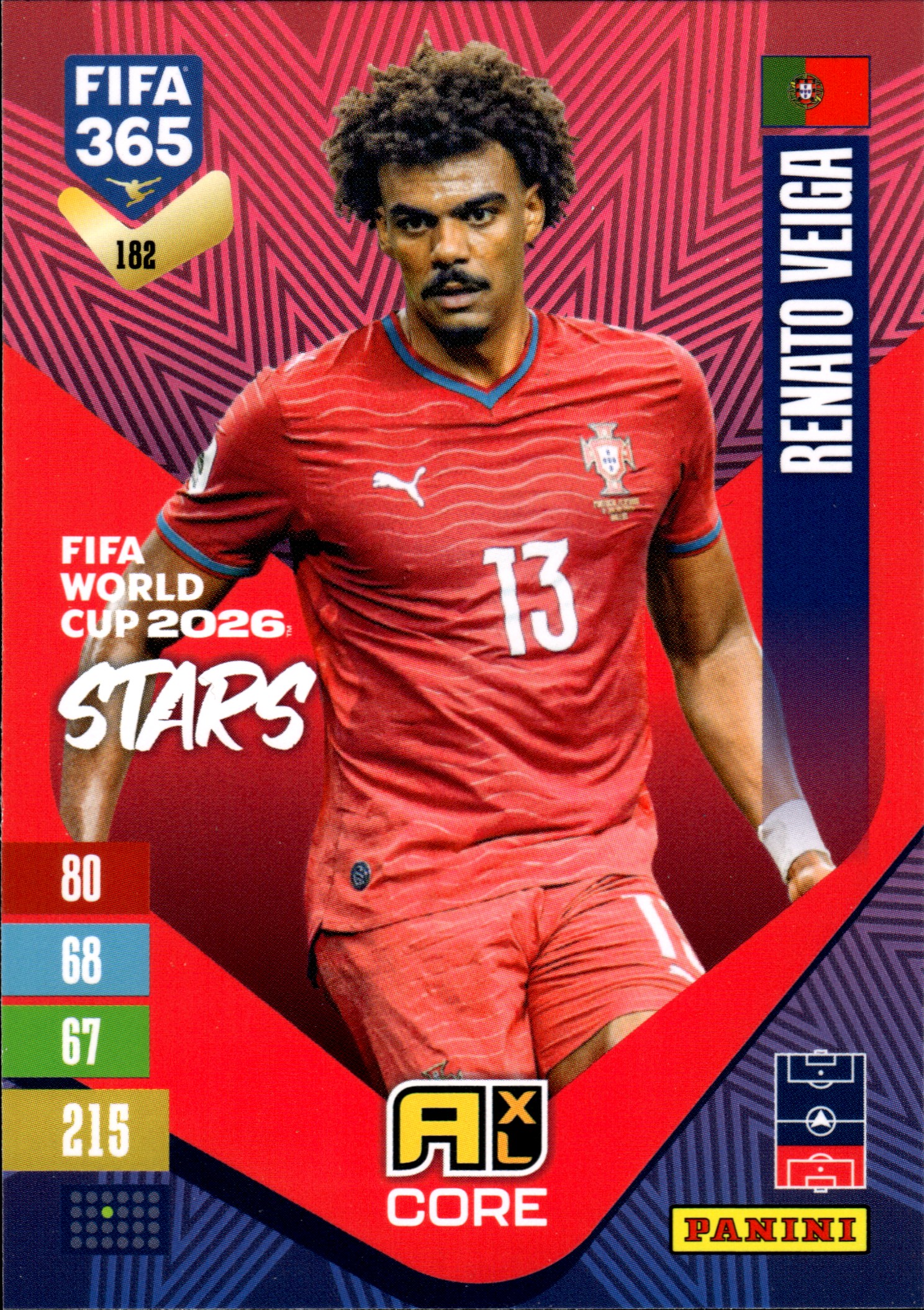 Renato Veiga - Panini Adrenalyn XL FIFA 365 FIFA World Cup 2026 Stars 2026-27, Nr. 182 (Art.-Nr. SG110298)