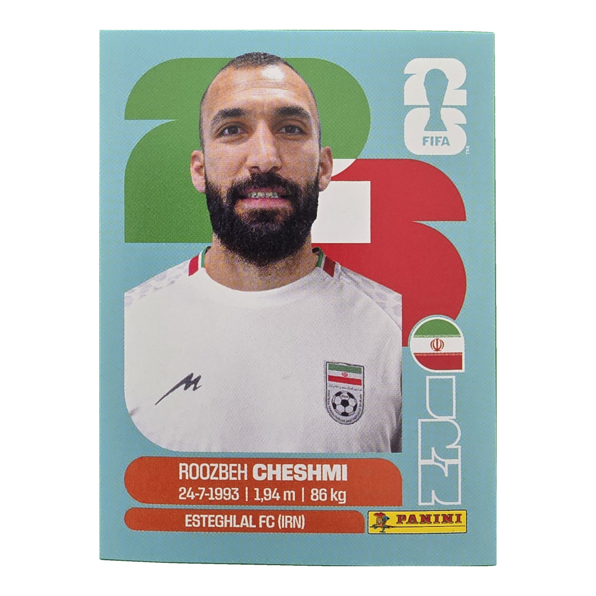 Roozbeh Cheshmi - Iran, FIFA WM 2026, Nr. IRN15