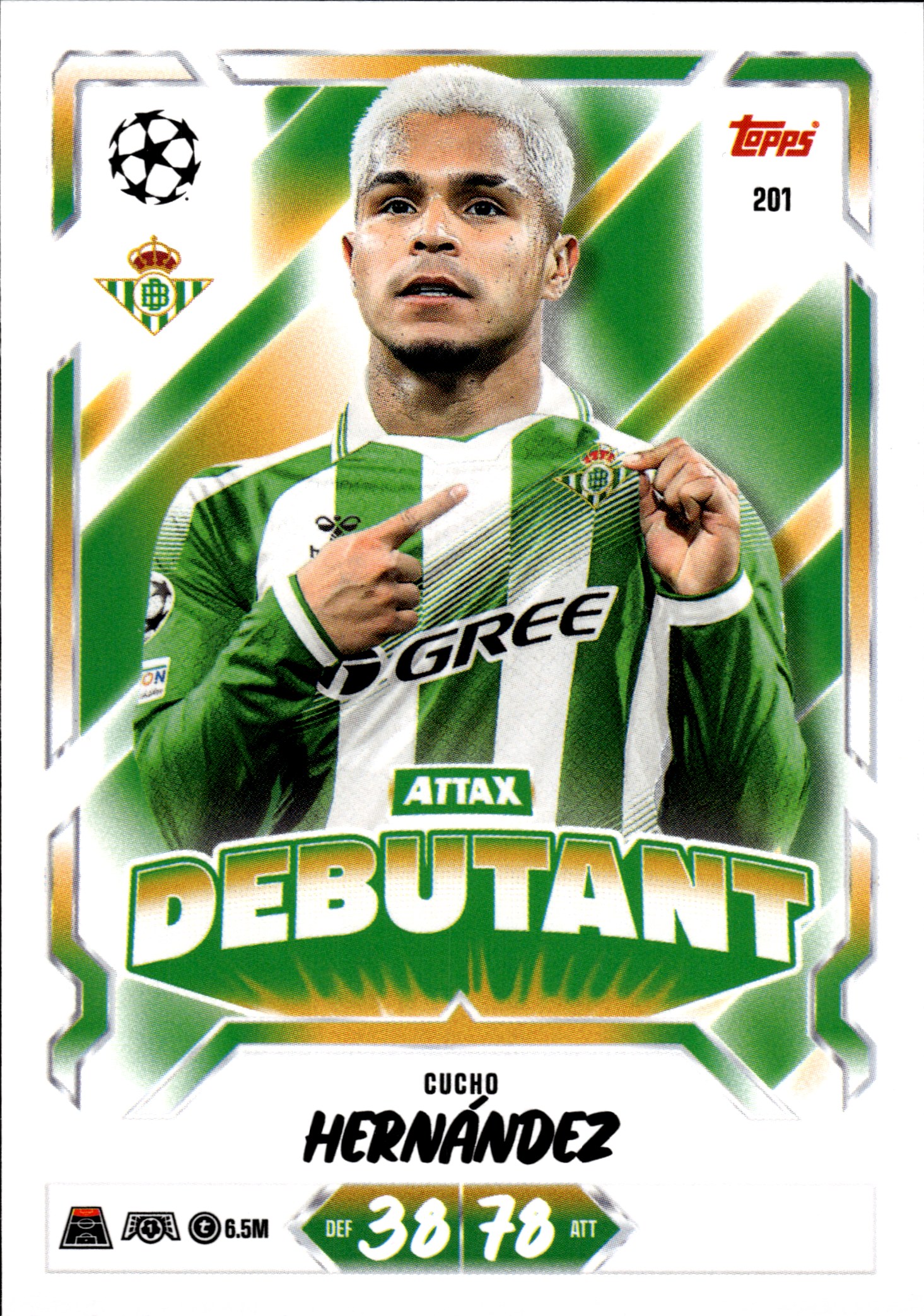 Cucho Hernández - Topps Match Attax UEFA Club Competitions Attax Debutant 2026-27, Nr. 201 (Art.-Nr. SG107108)