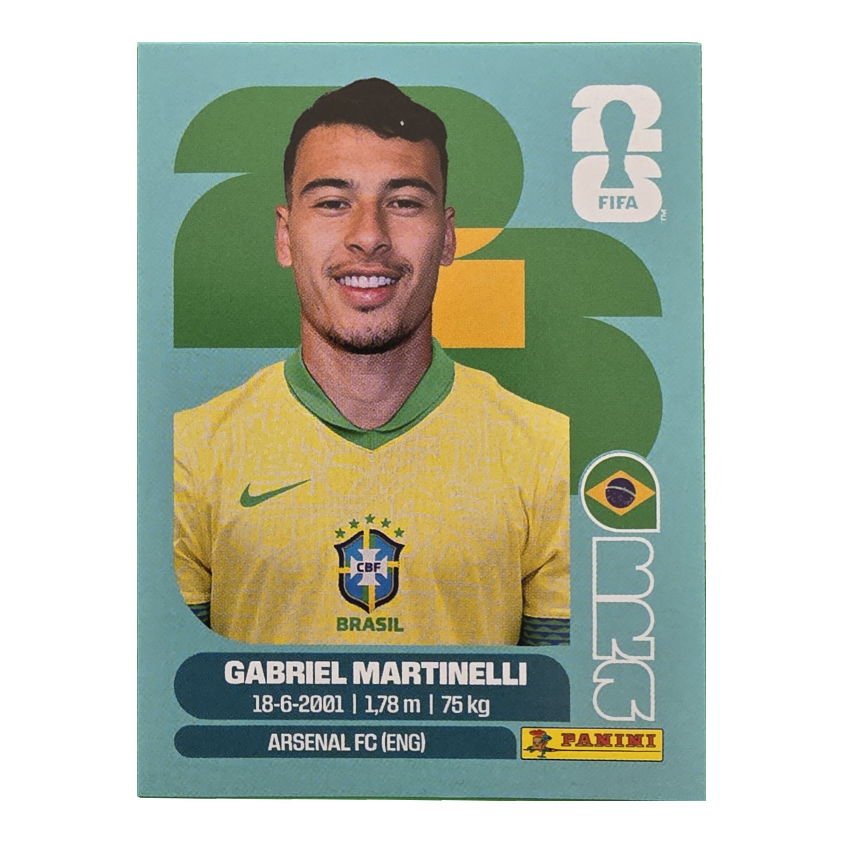 Gabriel Martinelli - Brasilien, FIFA WM 2026, Nr. BRA18