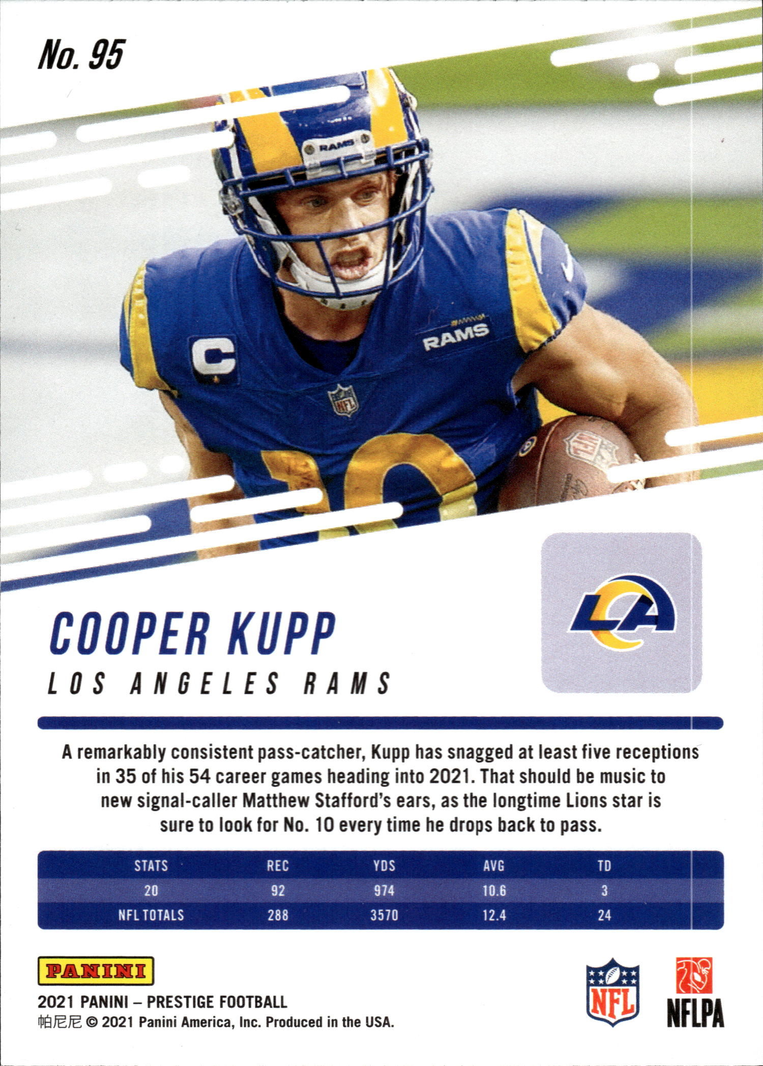 Cooper Kupp - Panini Prestige Base Set 2021, Nr. 95