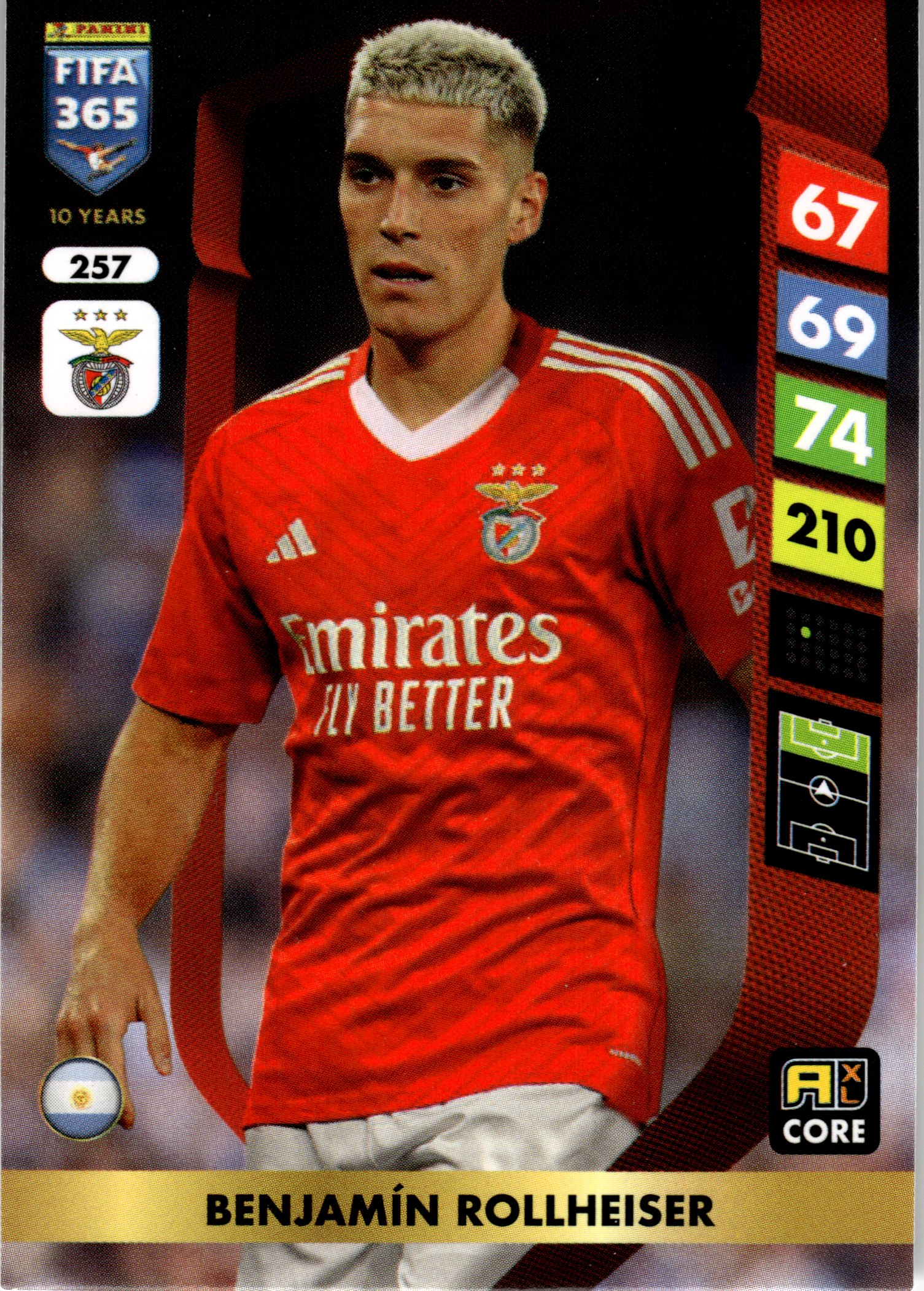Benjamín Rollheiser - Panini Adrenalyn XL FIFA 365 Base Set 2025, Nr. 257 (Art.-Nr. SG107786)