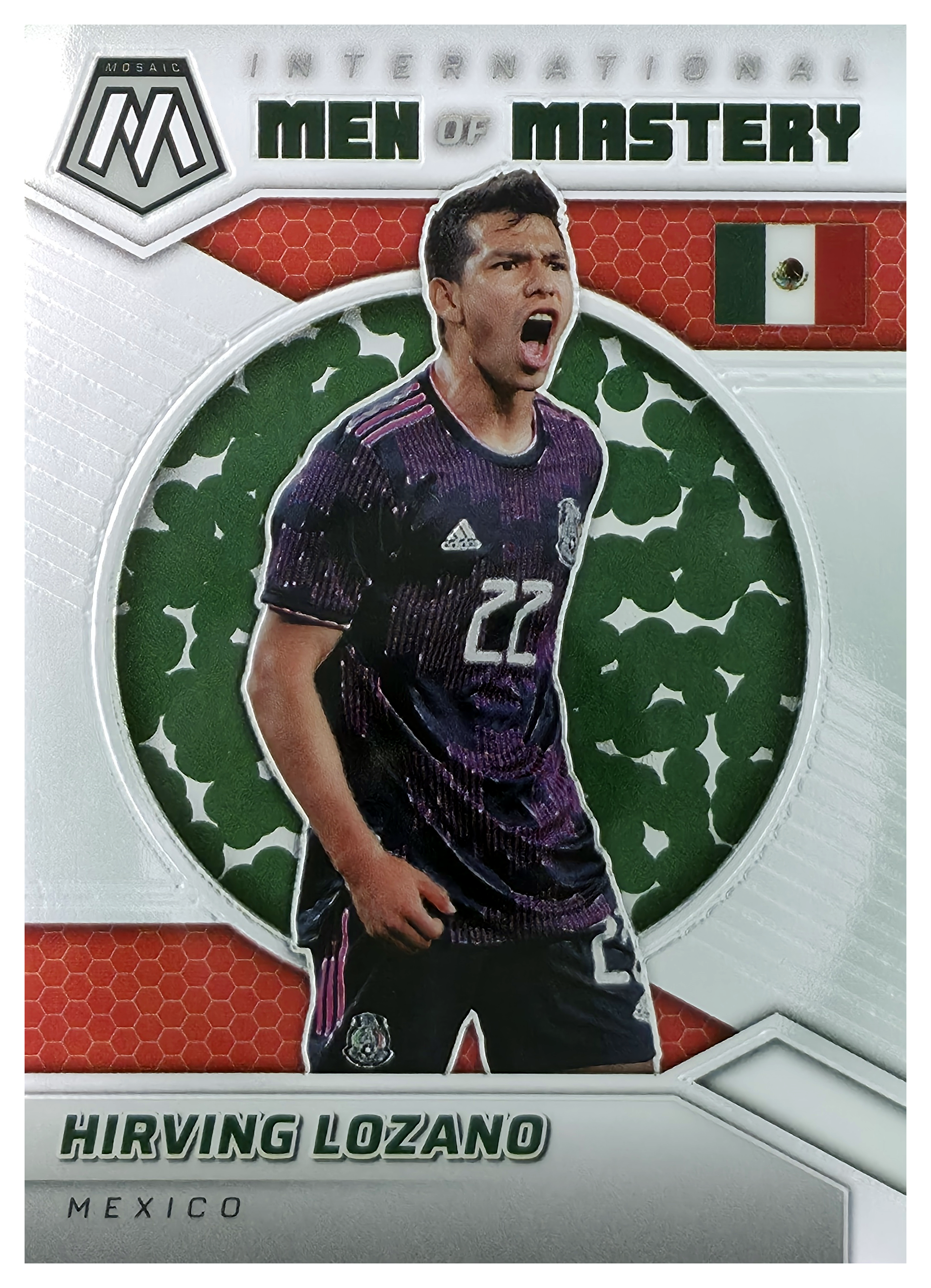Hirving Lozano - Panini Mosaic FIFA Road to World Cup International Men of Mastery 2021-22, Nr. 8 – Insert (Art.-Nr. SG106041)