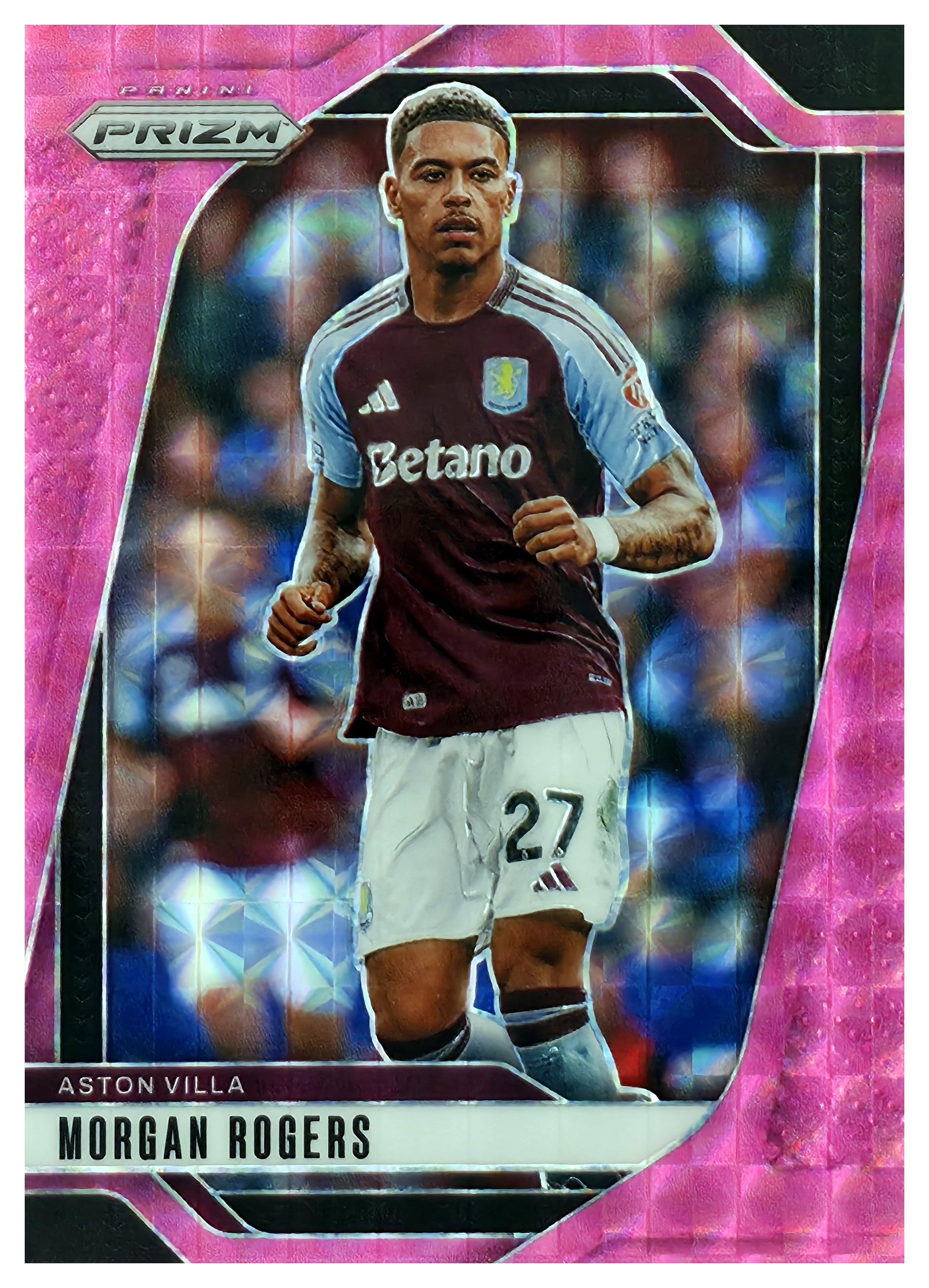 Morgan Rogers - Panini Prizm Premier League Base Set 2024-25, Nr. 66 – Pink Mosaic (Art.-Nr. SG108178)
