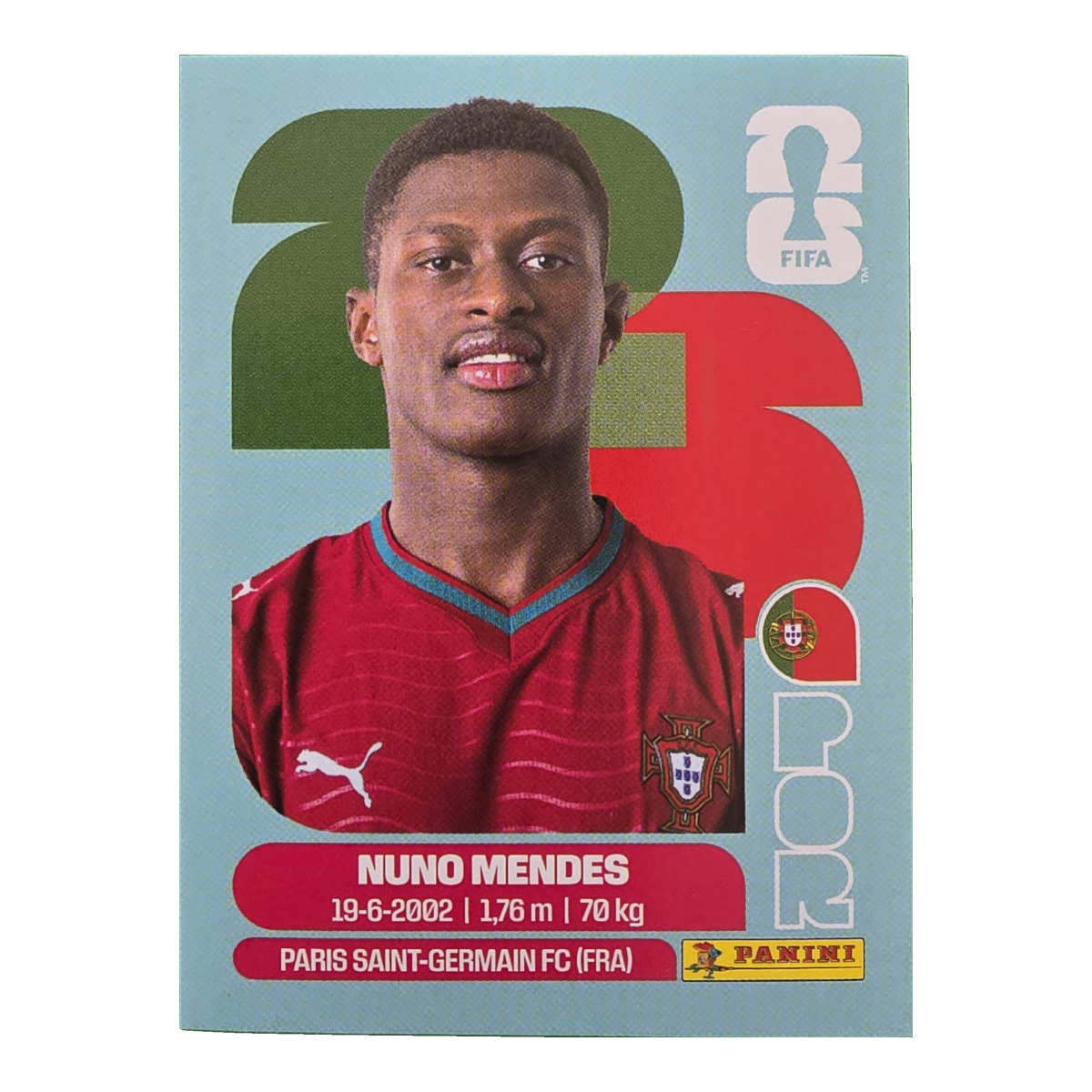 Nuno Mendes - Portugal, FIFA WM 2026, Nr. POR7