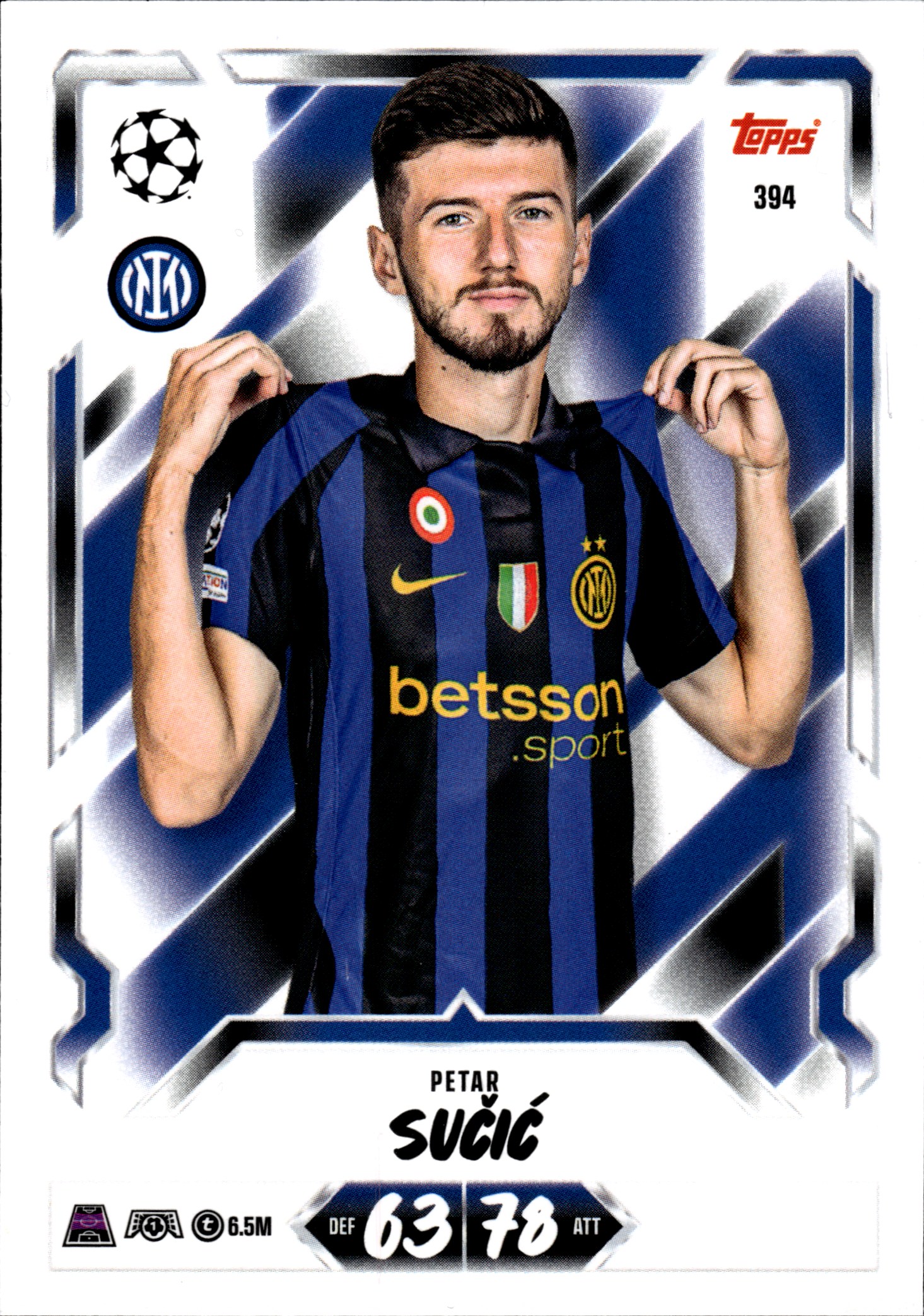 Petar Sučić - Topps Match Attax UEFA Club Competitions Base Set 2026-27, Nr. 394 (Art.-Nr. SG107155)