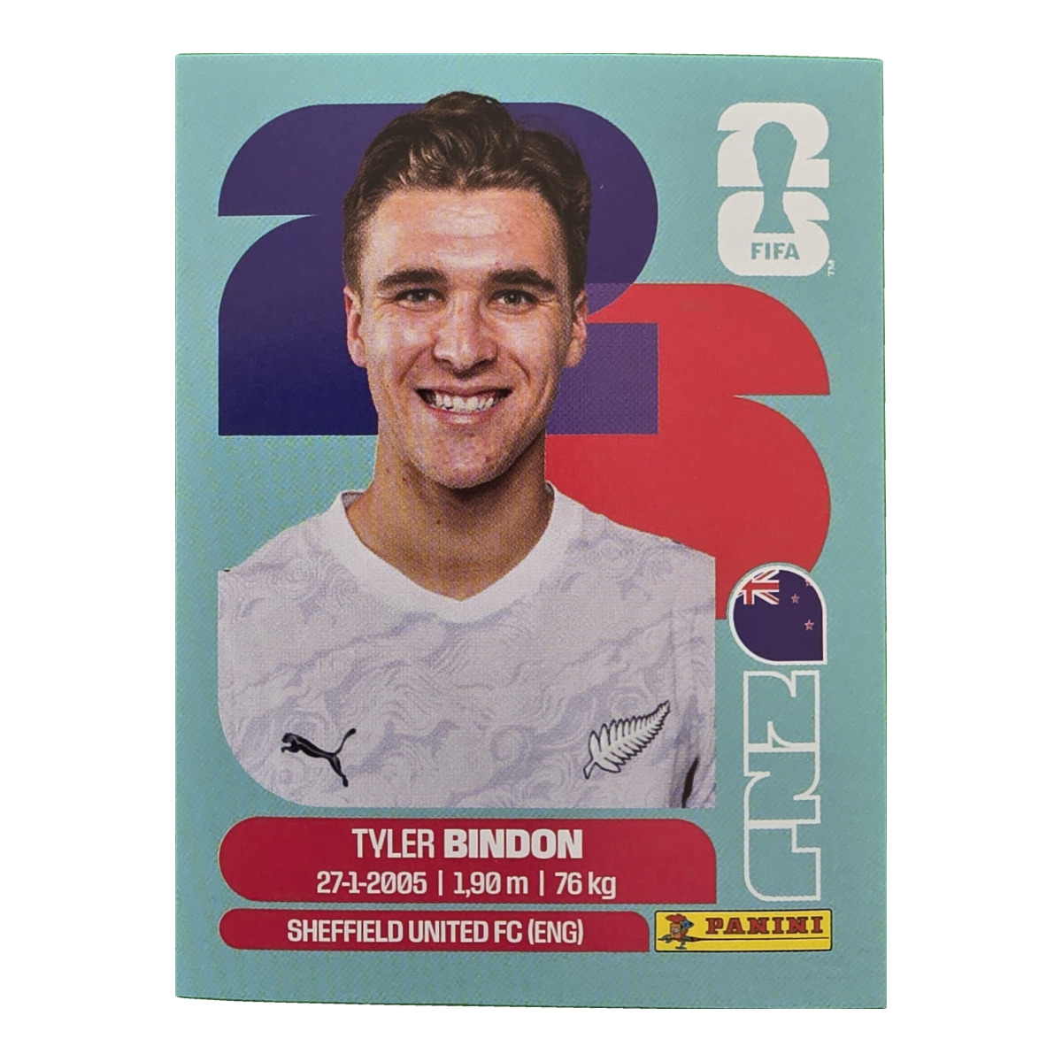 Tyler Bindon - Neuseeland, FIFA WM 2026, Nr. NZL7