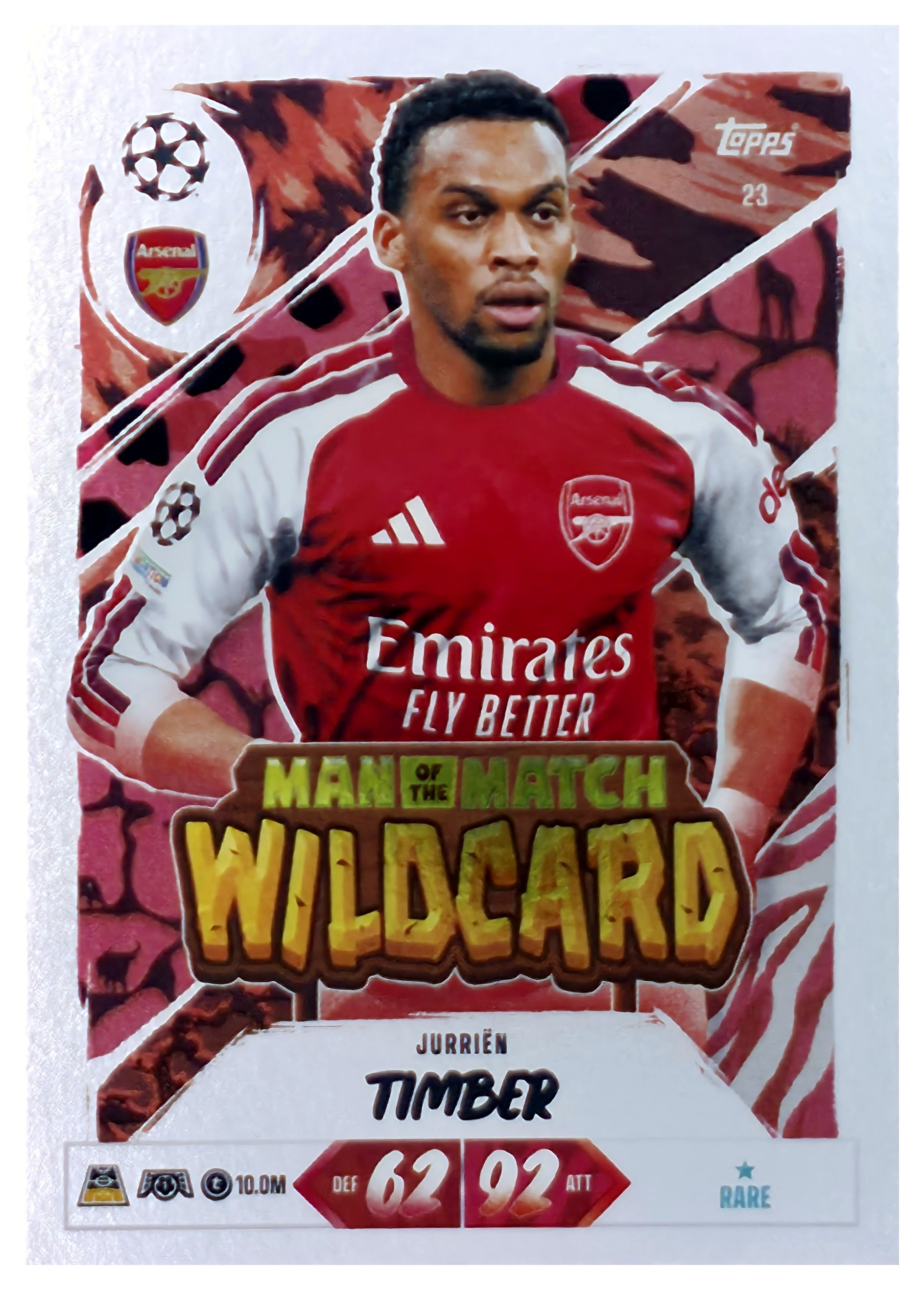 Jurriën Timber - Topps Match Attax UEFA Club Competitions Man of the Match Wildcard 2026-27, Nr. 23 (Art.-Nr. SG107479)