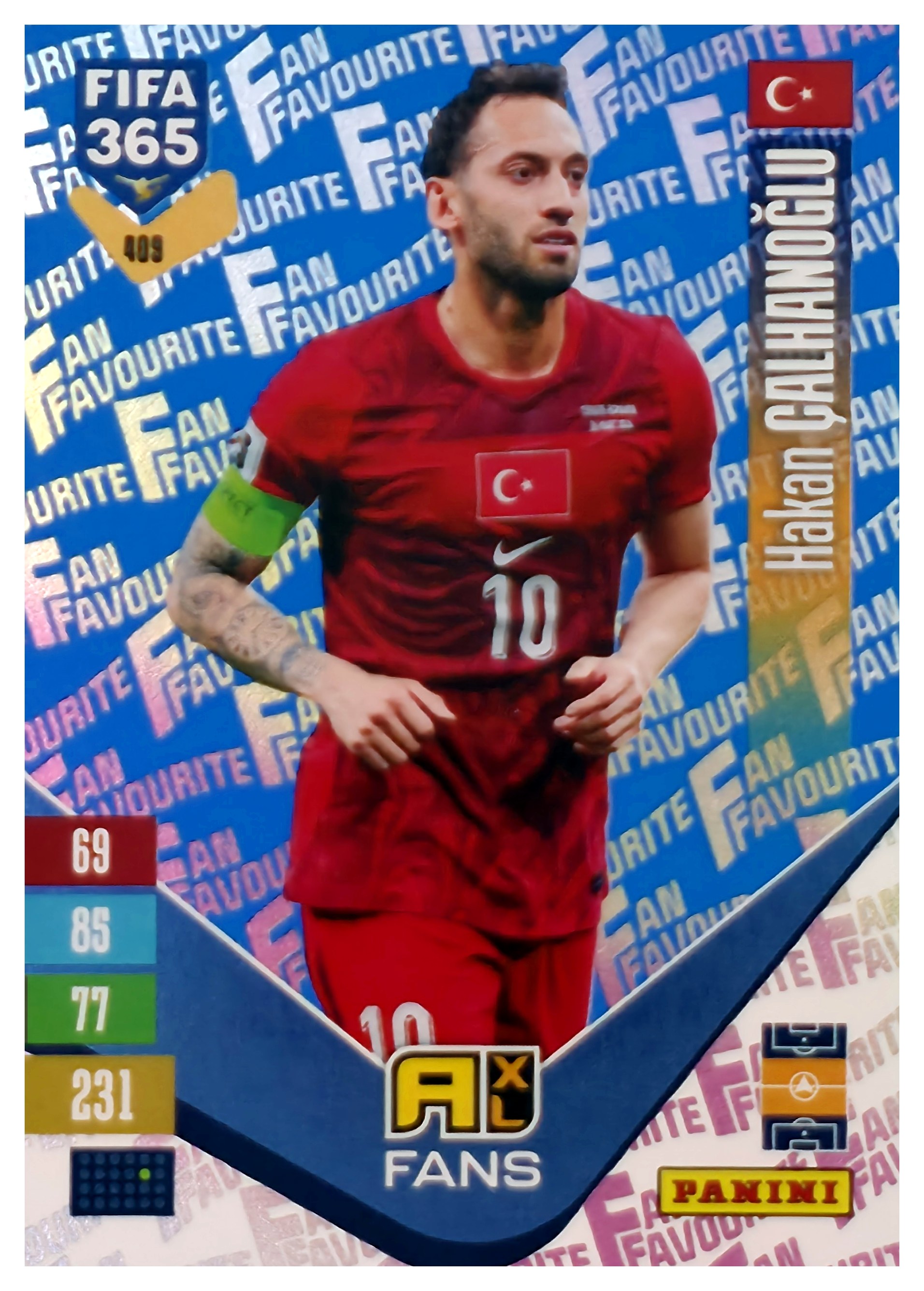 Hakan Çalhanoğlu - Panini Adrenalyn XL FIFA 365 Fan Favourites 2026-27, Nr. 409 – Blue, Insert (Art.-Nr. SG110564)