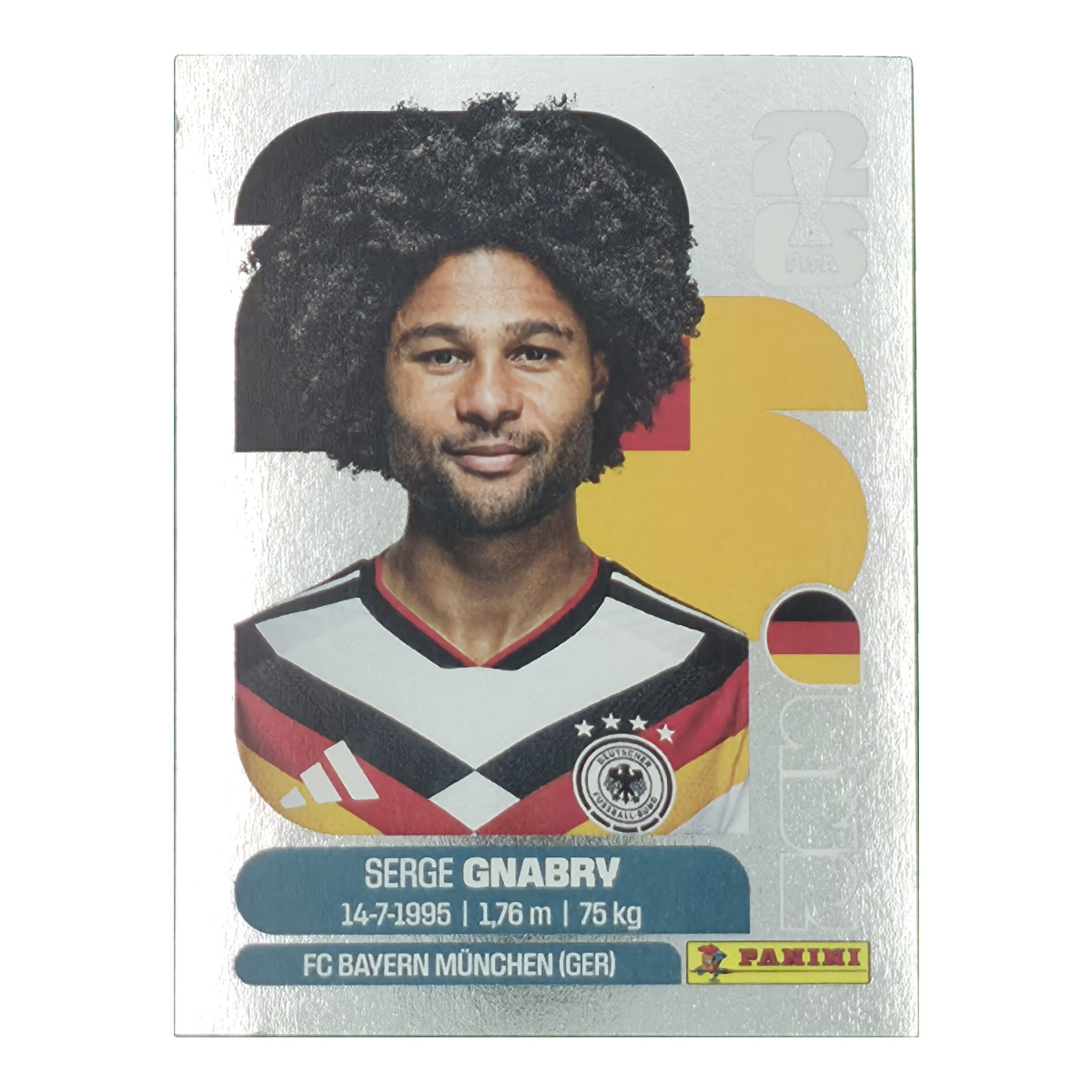 Serge Gnabry - Deutschland, FIFA WM 2026, Nr. GER-S16 – Silber-Edition