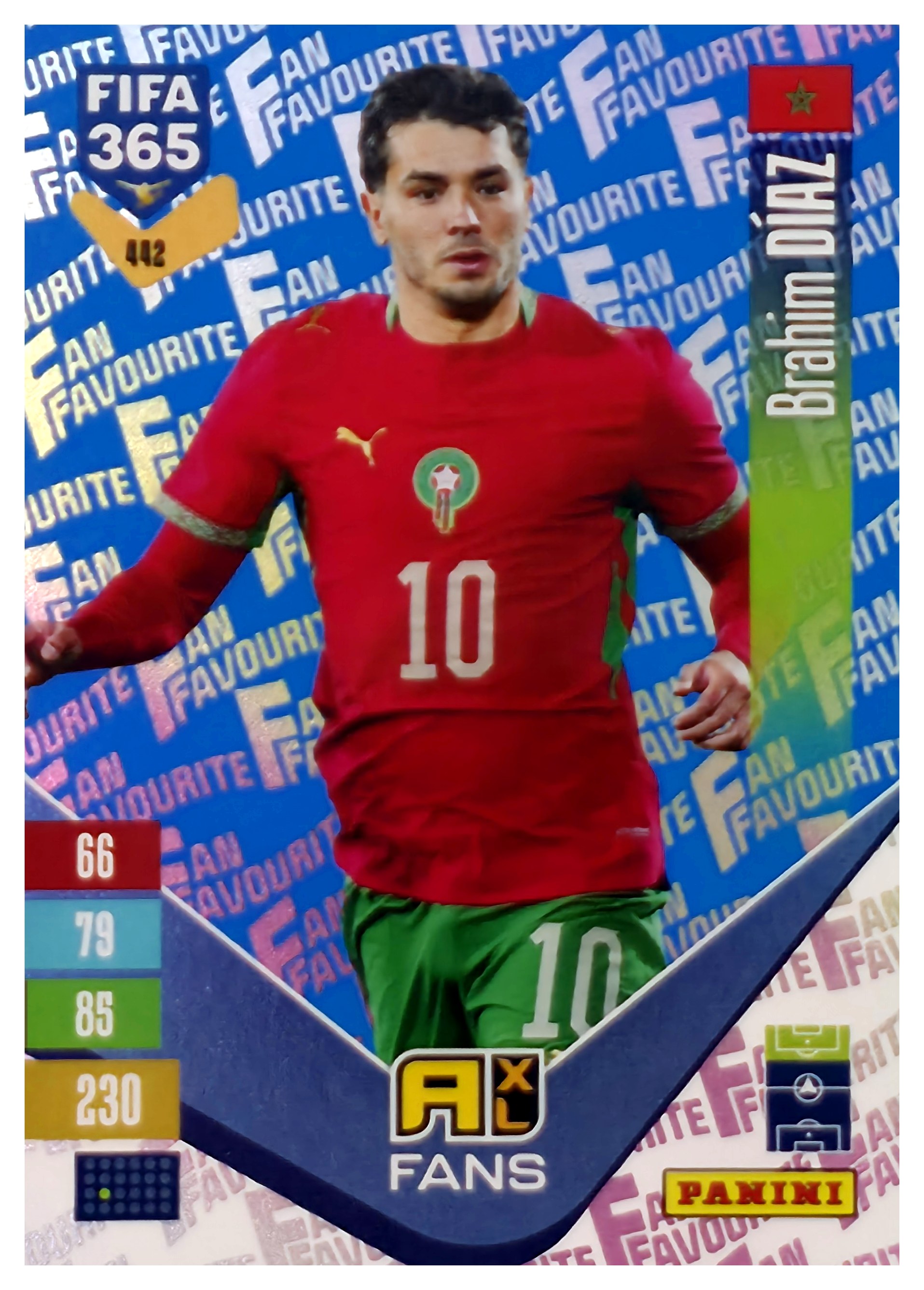 Brahim Díaz - Panini Adrenalyn XL FIFA 365 Fan Favourites 2026-27, Nr. 442 – Blue, Insert (Art.-Nr. SG110559)
