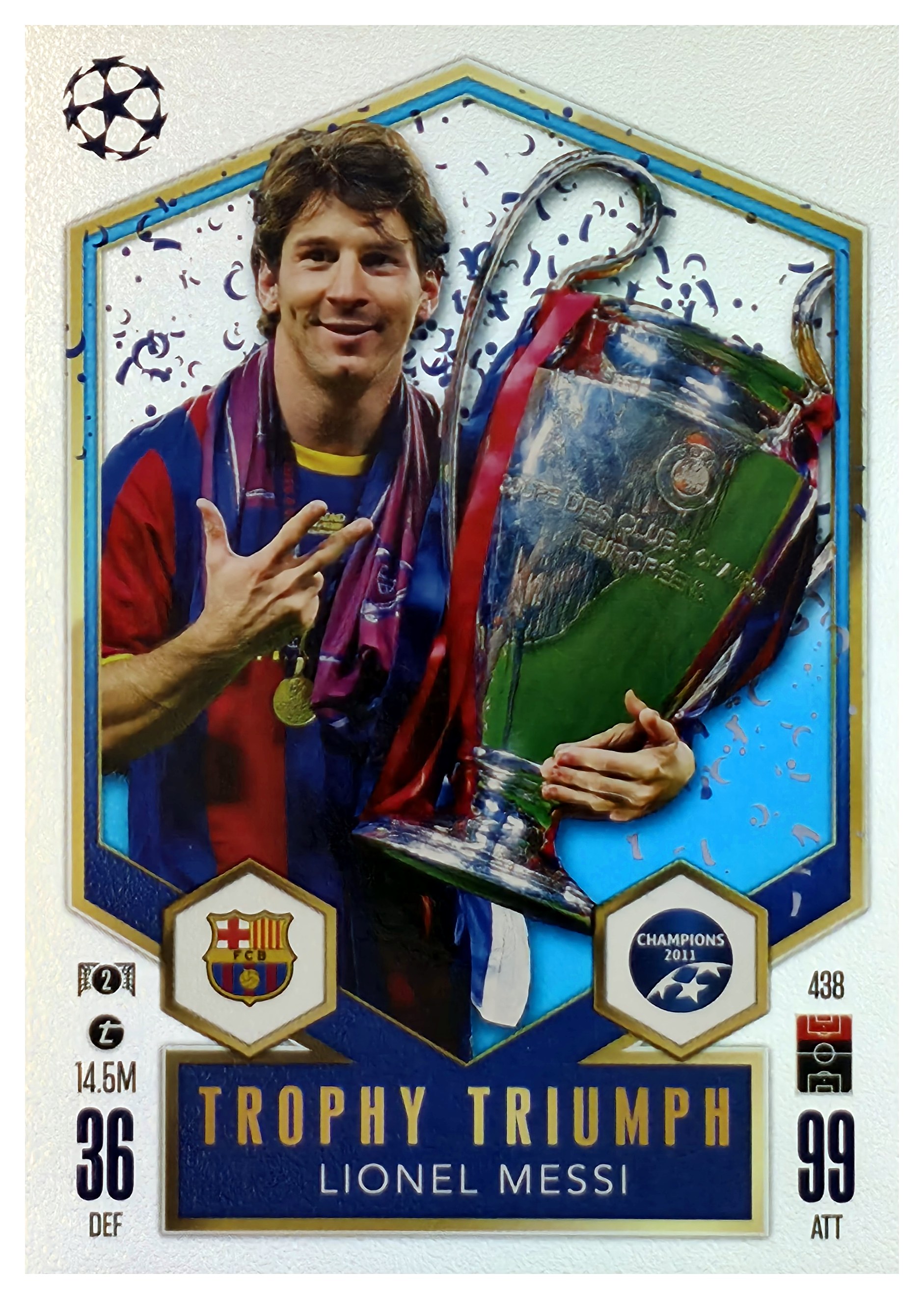 Lionel Messi - Topps Match Attax UEFA Club Competitions Trophy Triumph 2024-25, Nr. 438 (Art.-Nr. SG108129)