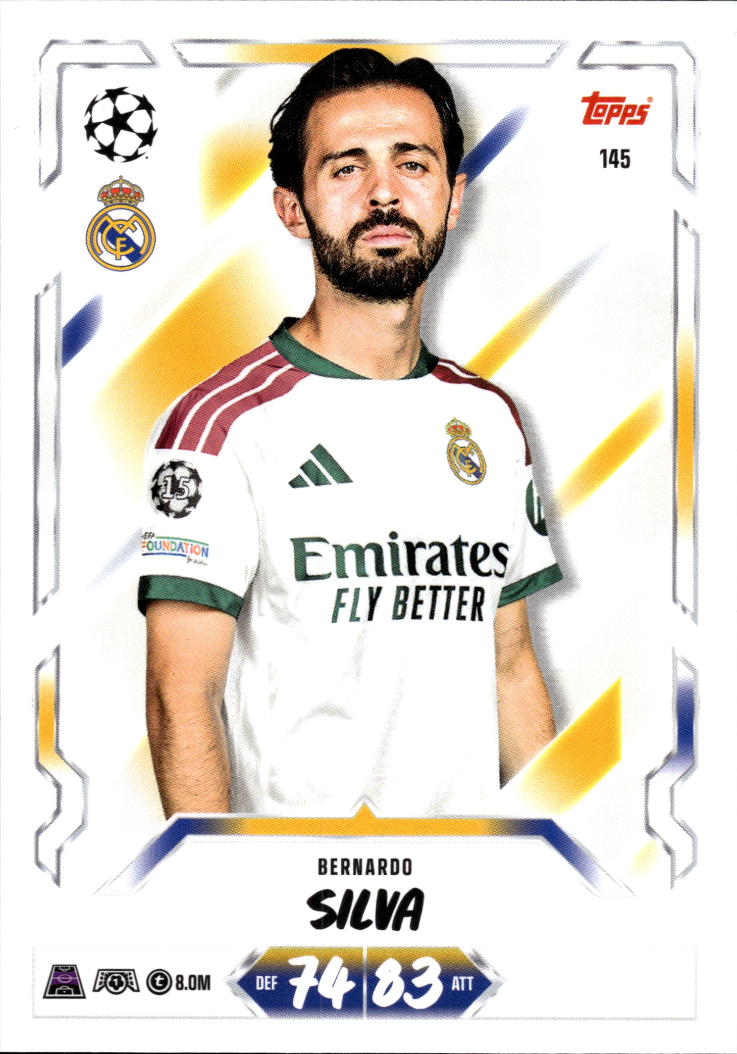 Bernardo Silva - Topps Match Attax UEFA Club Competitions Base Set 2026-27, Nr. 145 (Art.-Nr. SG107385)