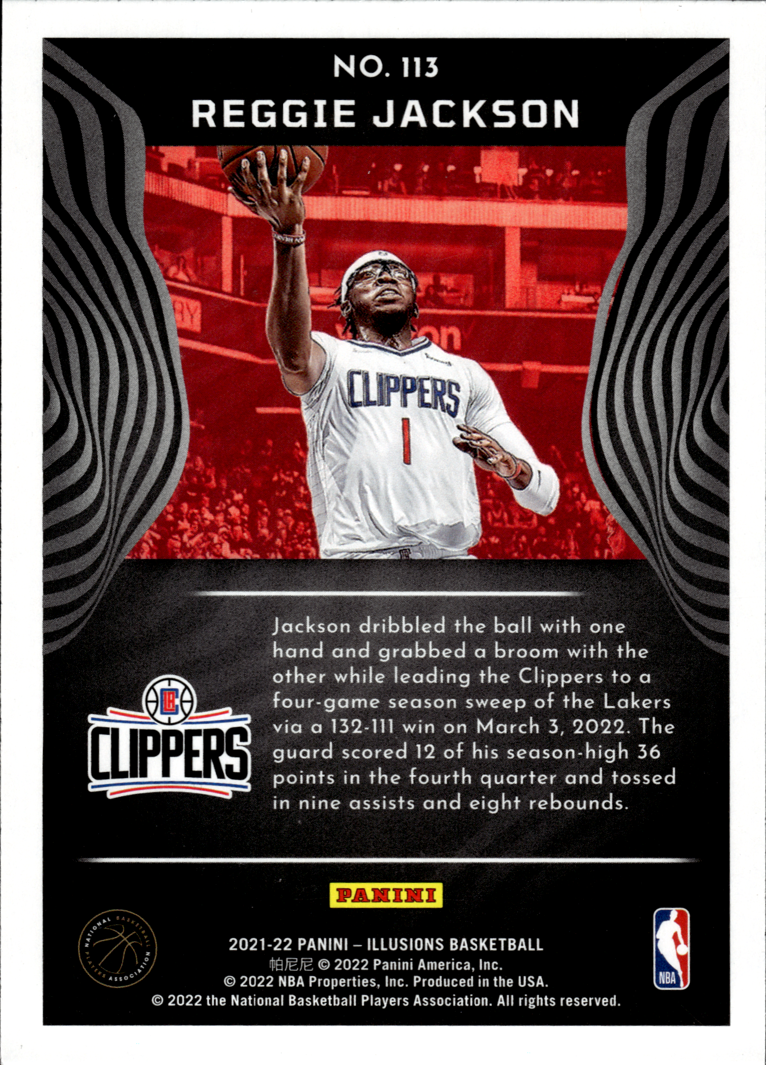 Reggie Jackson - Panini Illusions Base Set 2021-22, Nr. 113