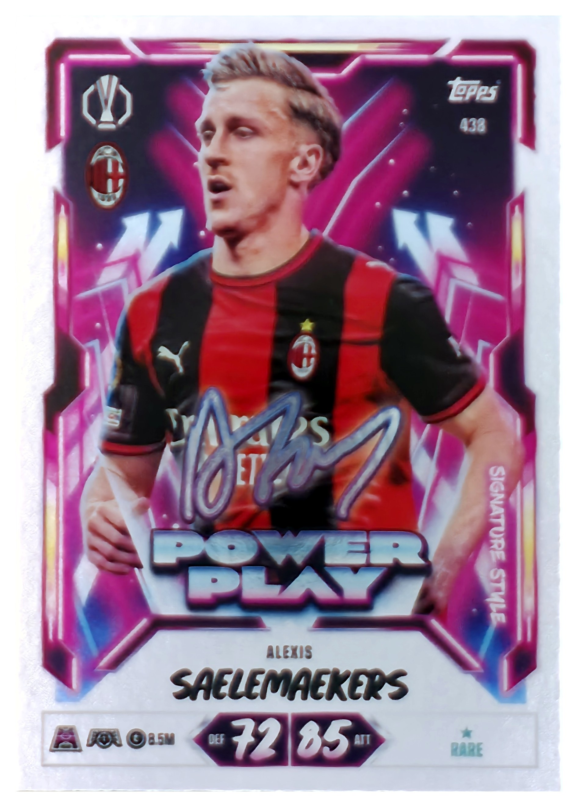 Alexis Saelemaekers - Topps Match Attax UEFA Club Competitions Power Play Signature Style 2026-27, Nr. 438 (Art.-Nr. SG107548)