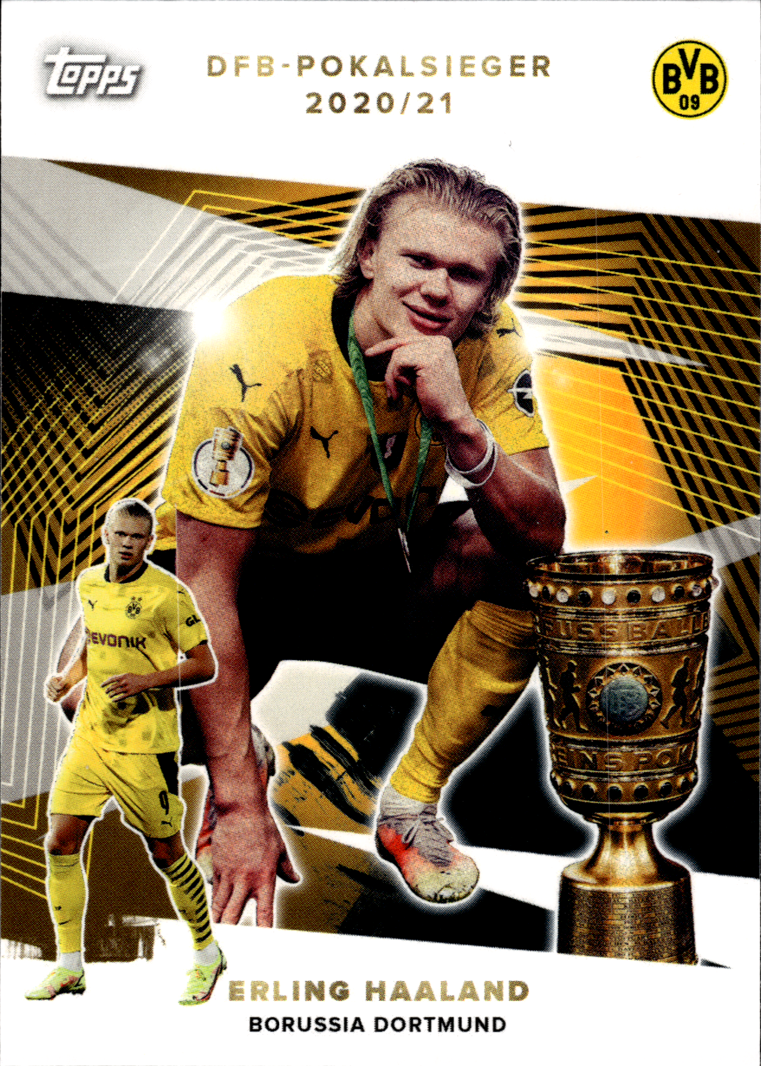 Erling Haaland - Topps Borussia Dortmund Team Set DFB-Pokalsieger 2021-22, Nr. CUP-3 – Insert (Art.-Nr. SG106314)